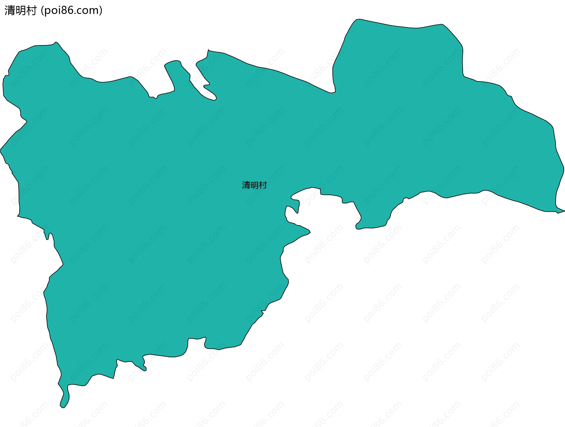 清明村边界地图