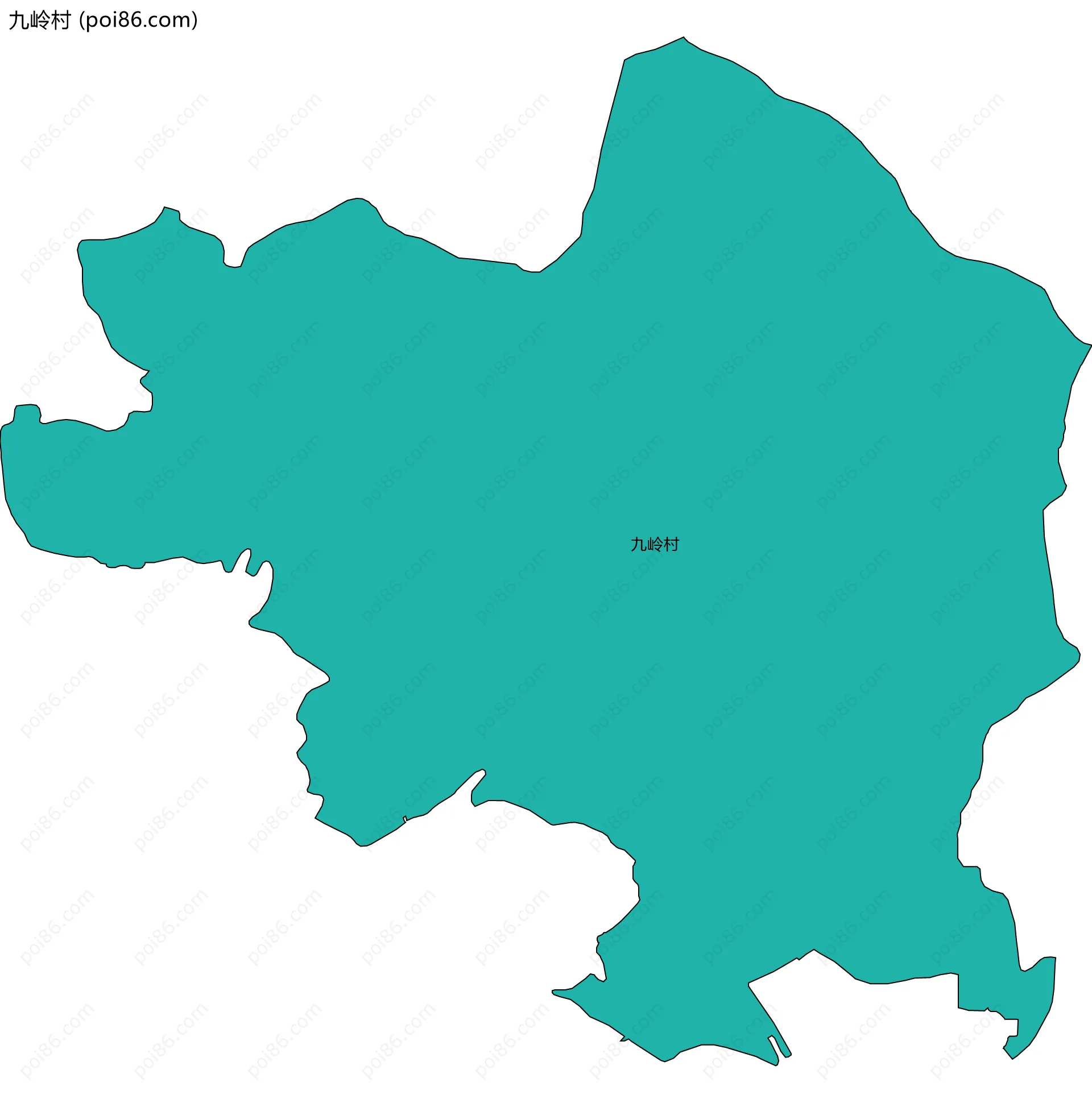 九岭村边界地图
