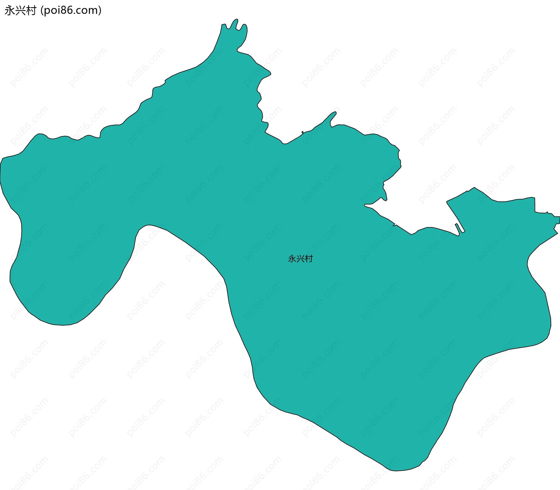 永兴村边界地图