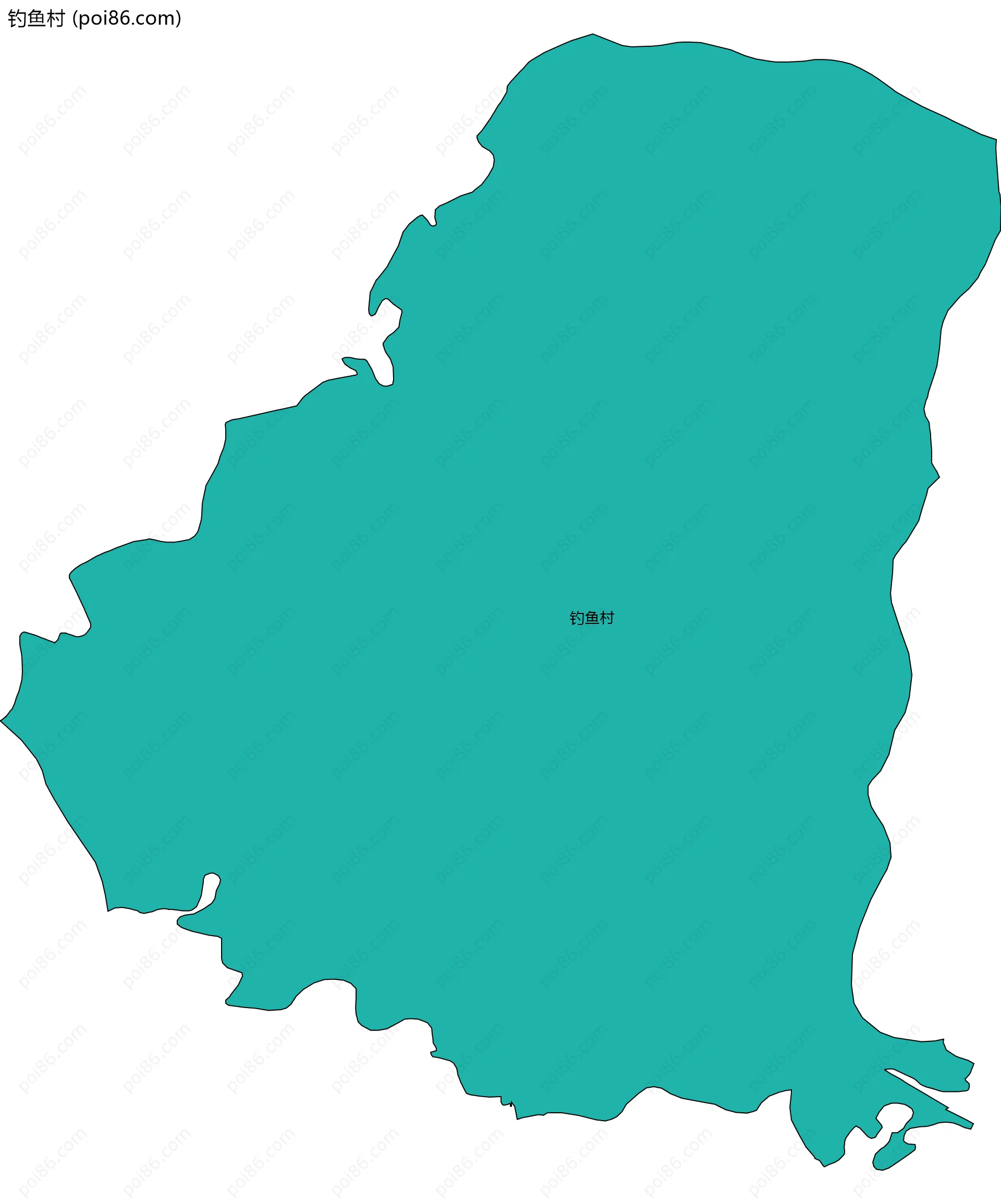 钓鱼村边界地图