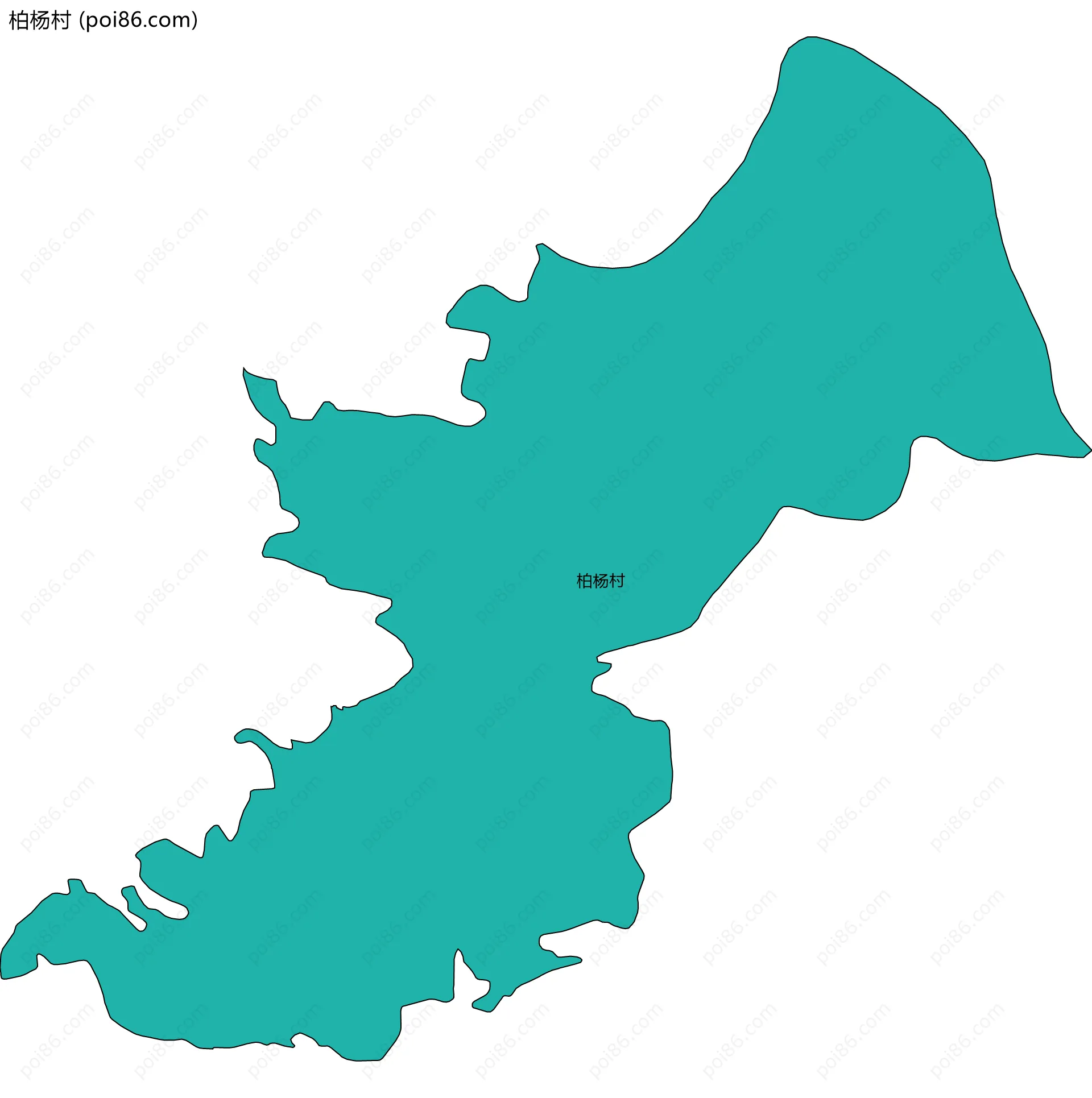 柏杨村边界地图