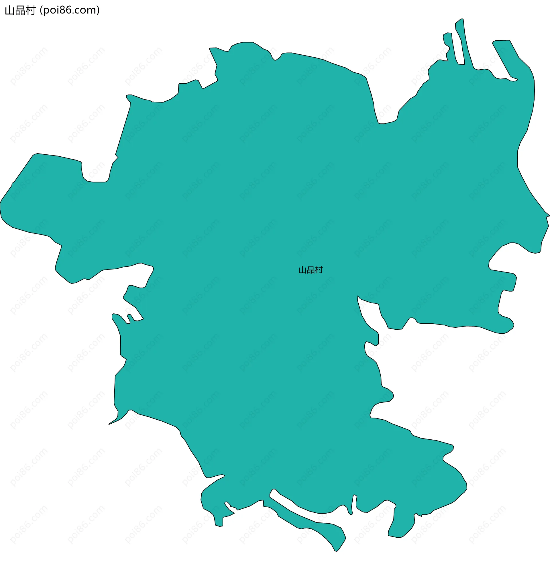 山品村边界地图