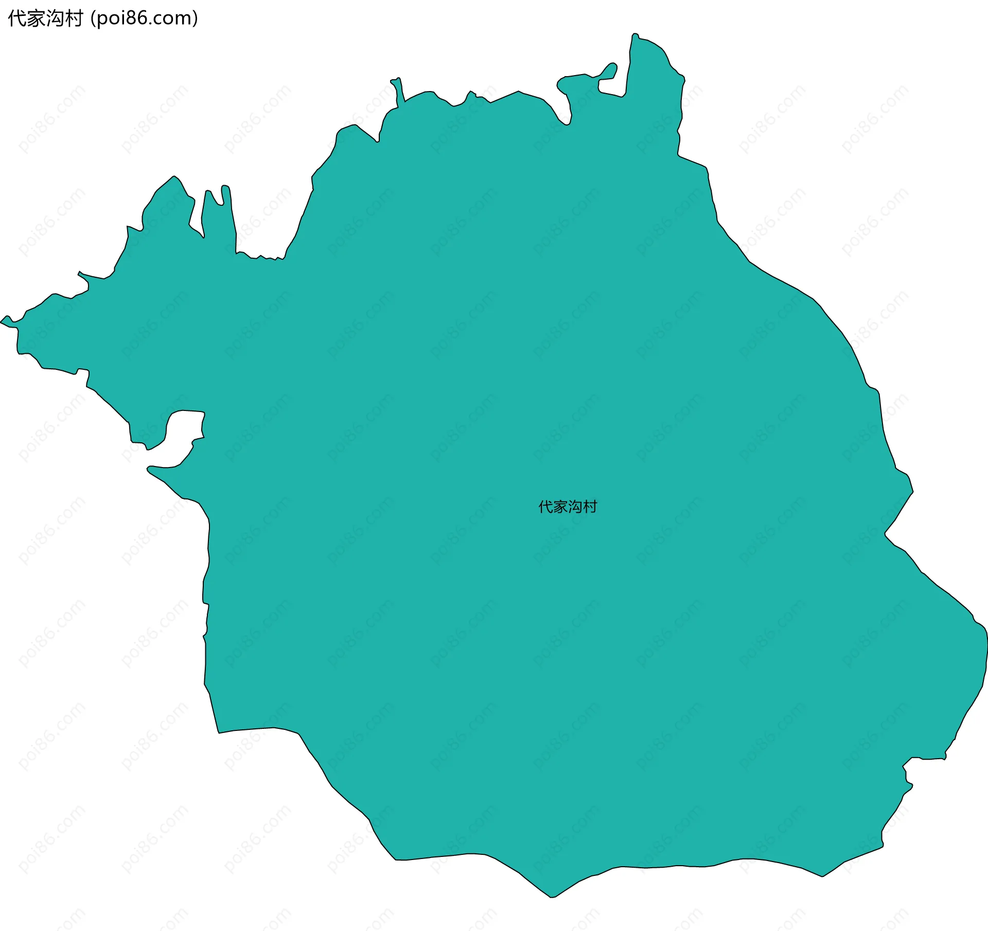 代家沟村边界地图