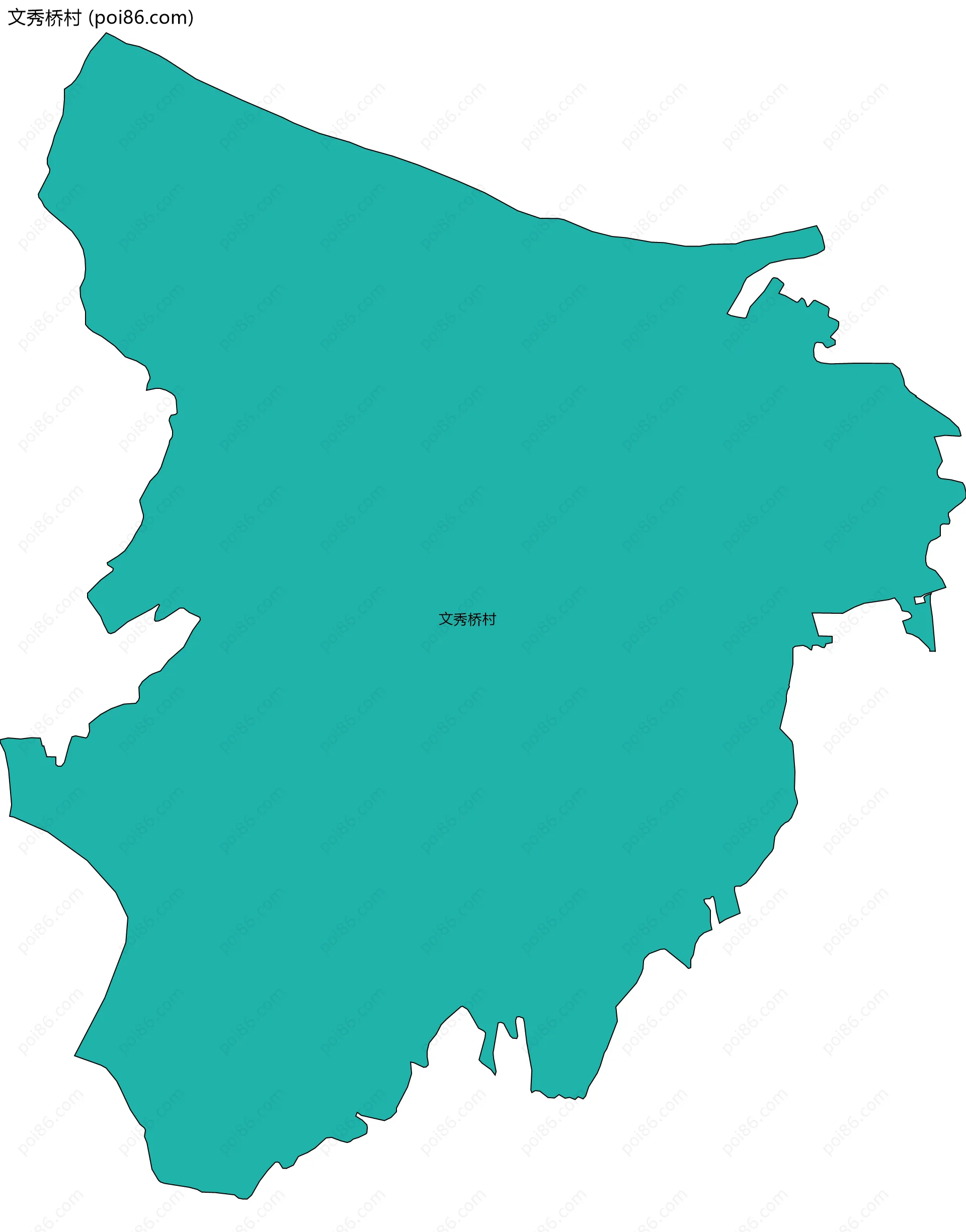 文秀桥村边界地图