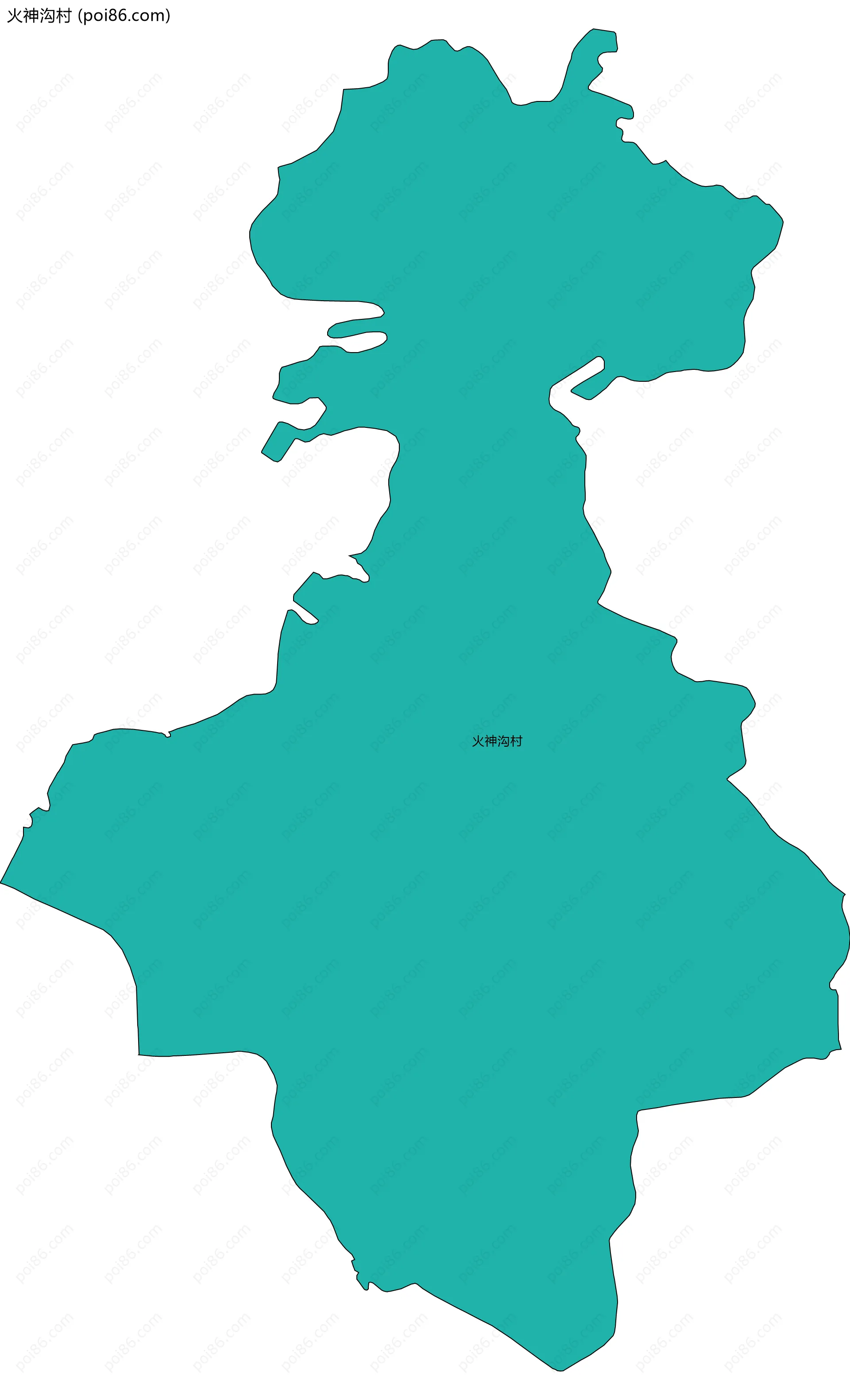 火神沟村边界地图