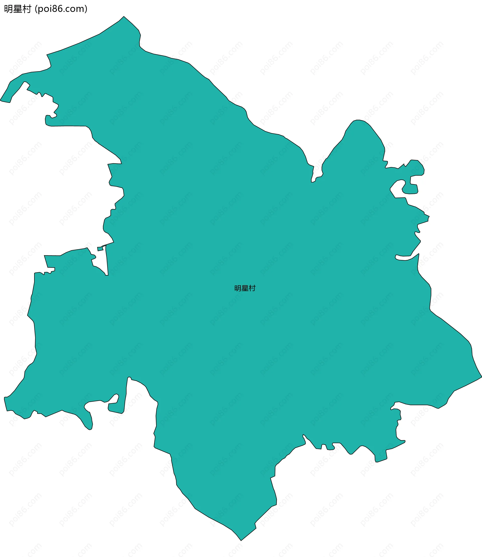 明星村边界地图