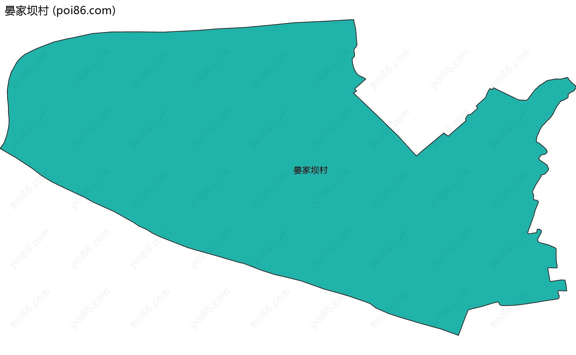晏家坝村边界地图