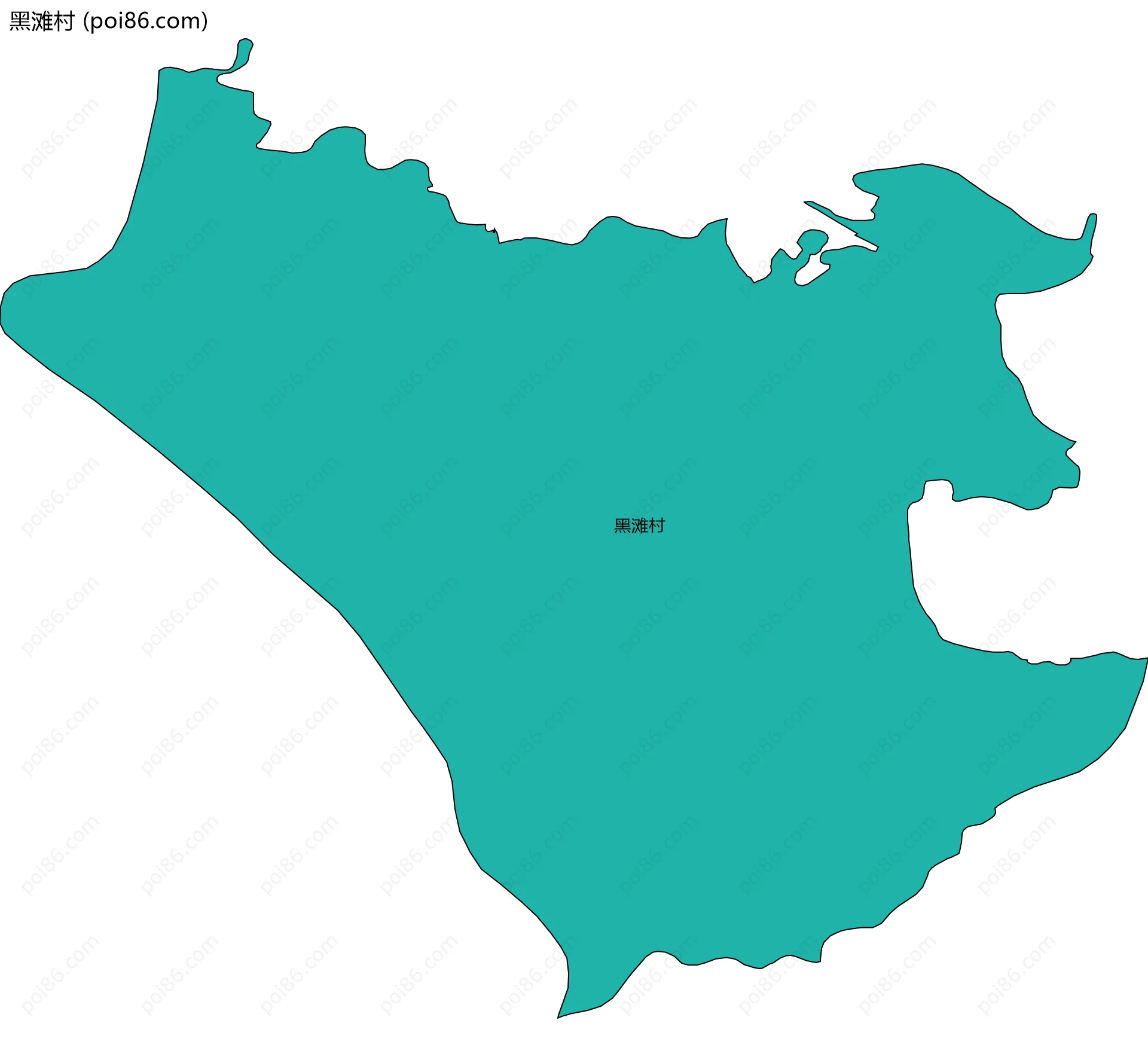 黑滩村边界地图