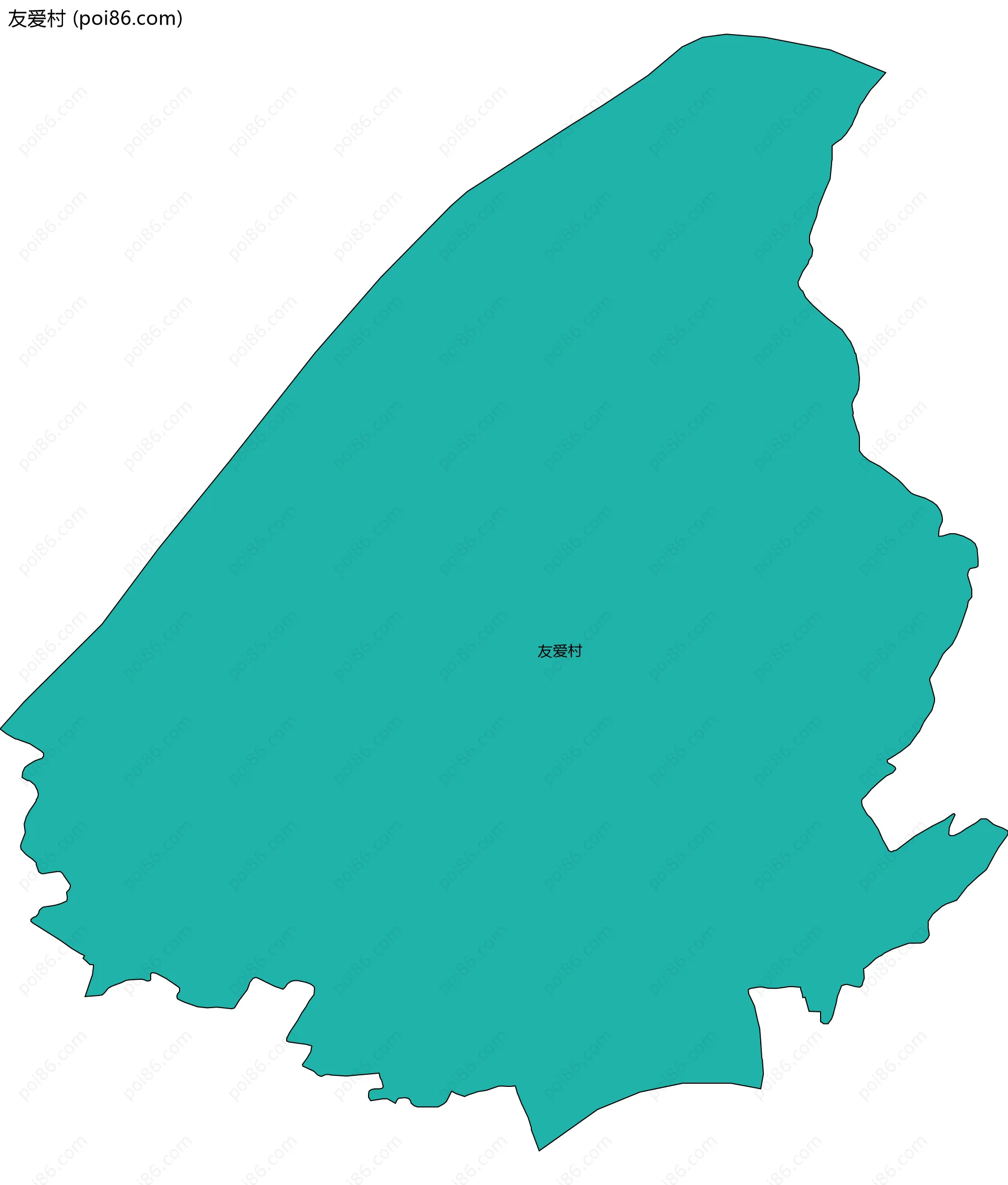 友爱村边界地图