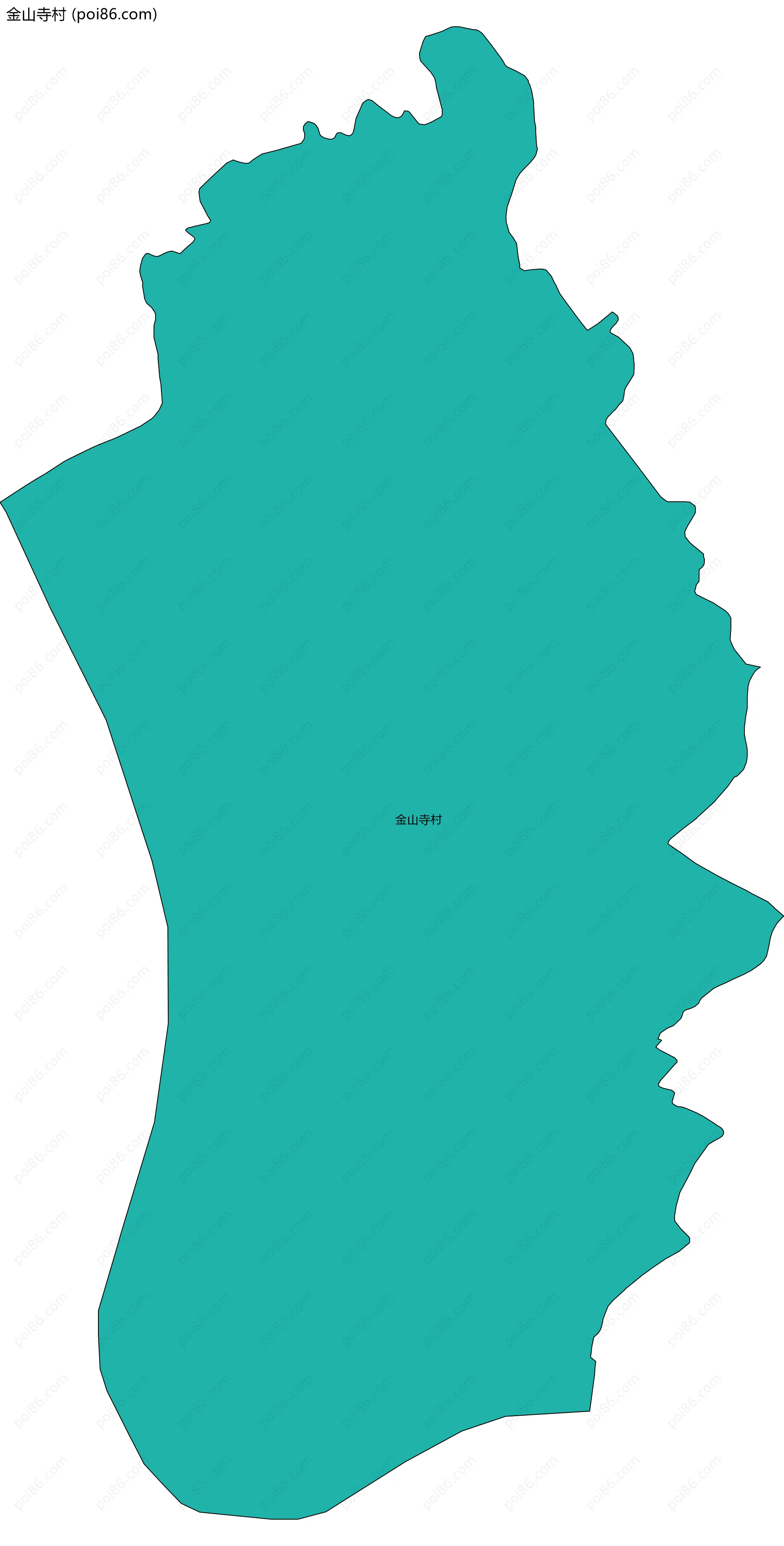 金山寺村边界地图