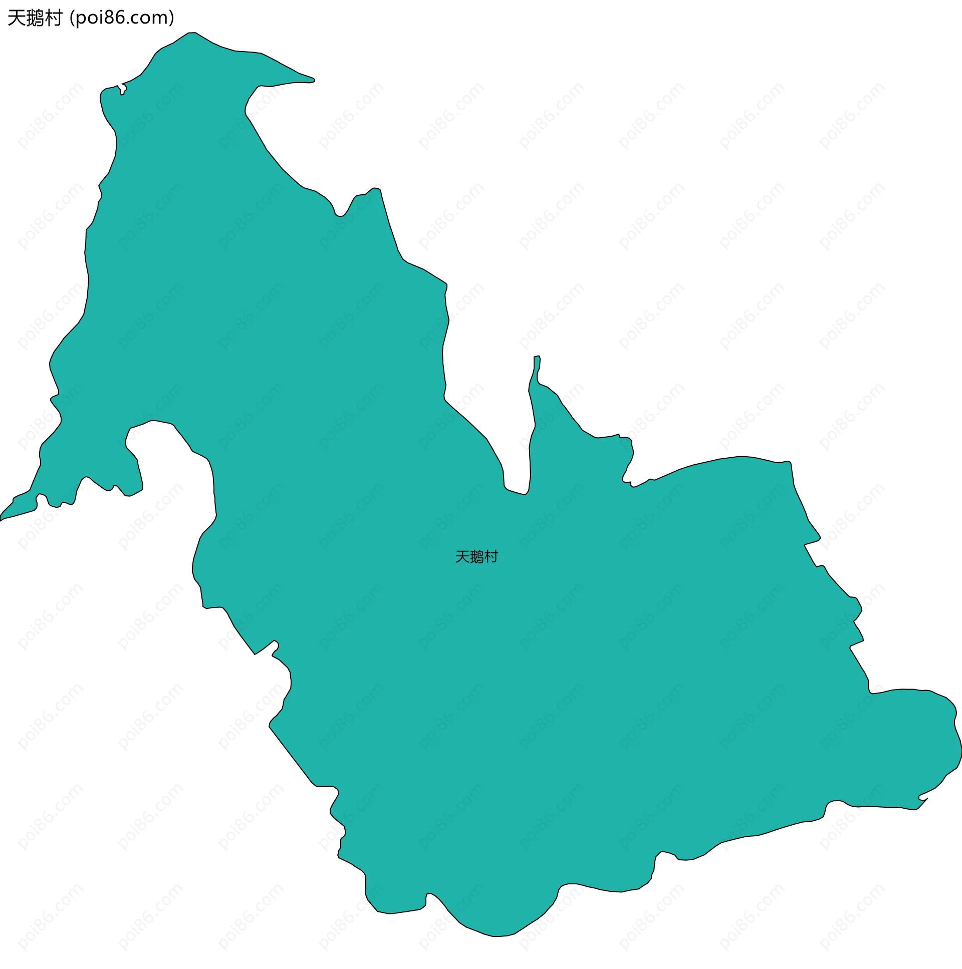 天鹅村边界地图