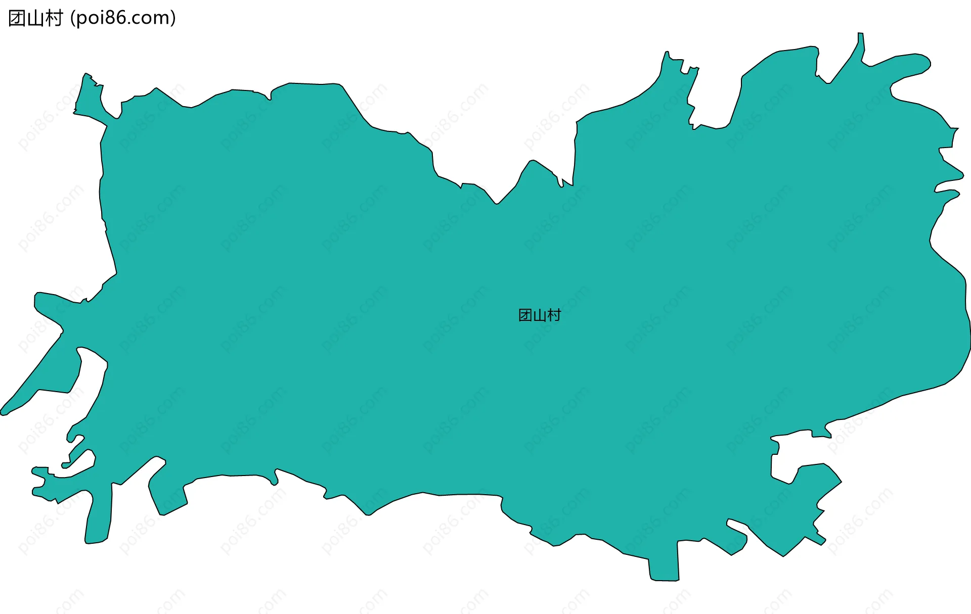 团山村边界地图