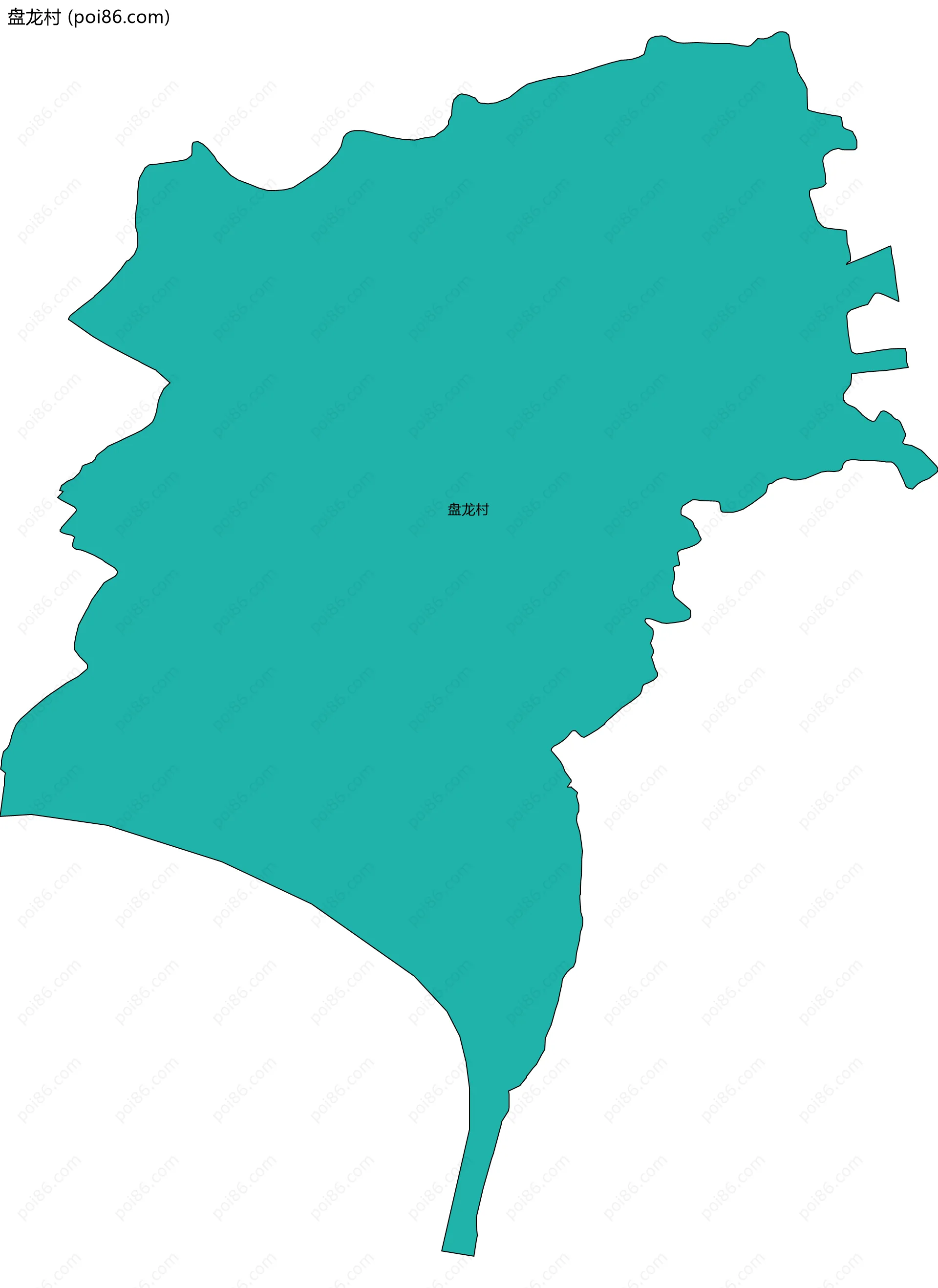 盘龙村边界地图