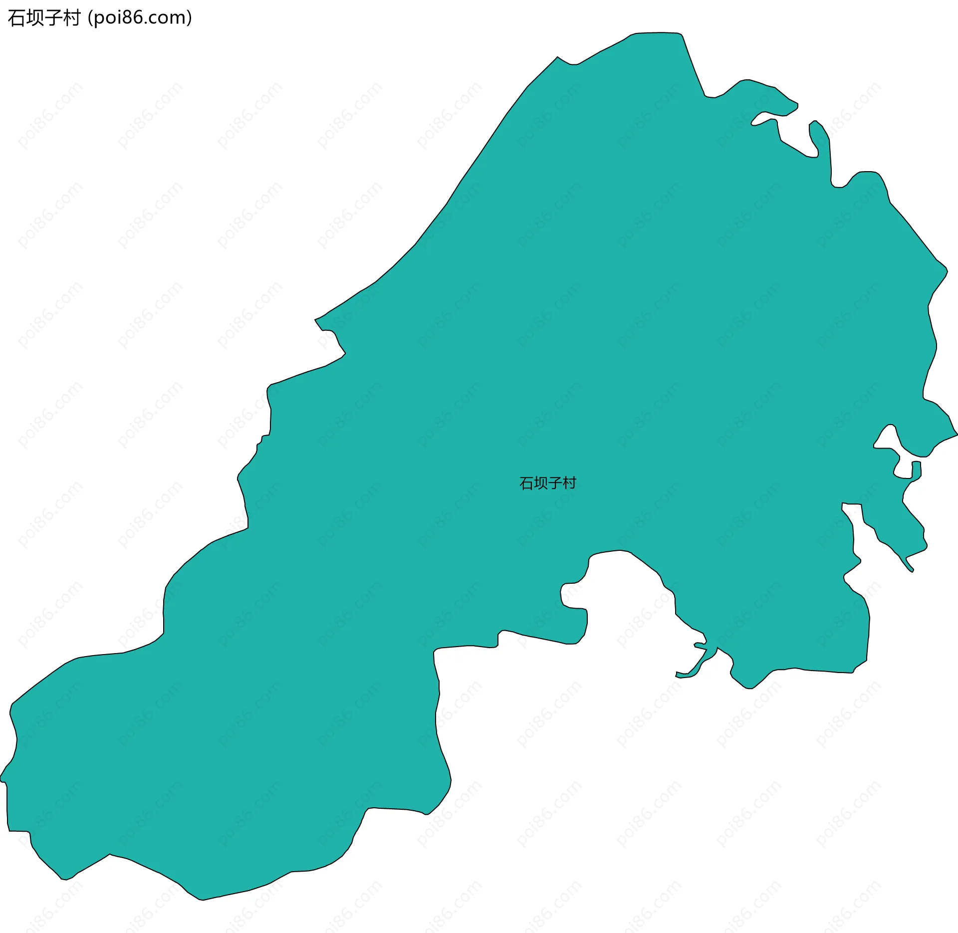 石坝子村边界地图