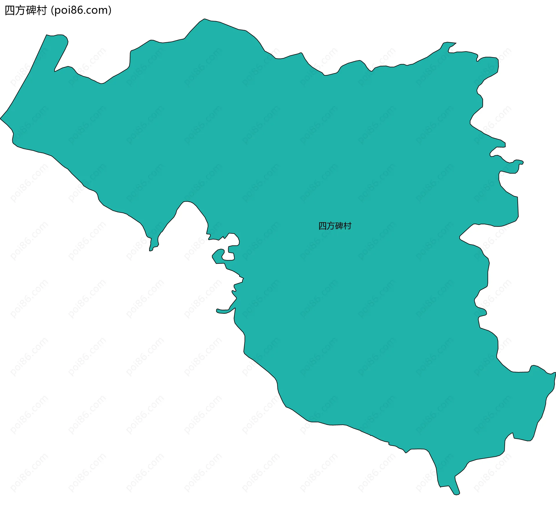 四方碑村边界地图