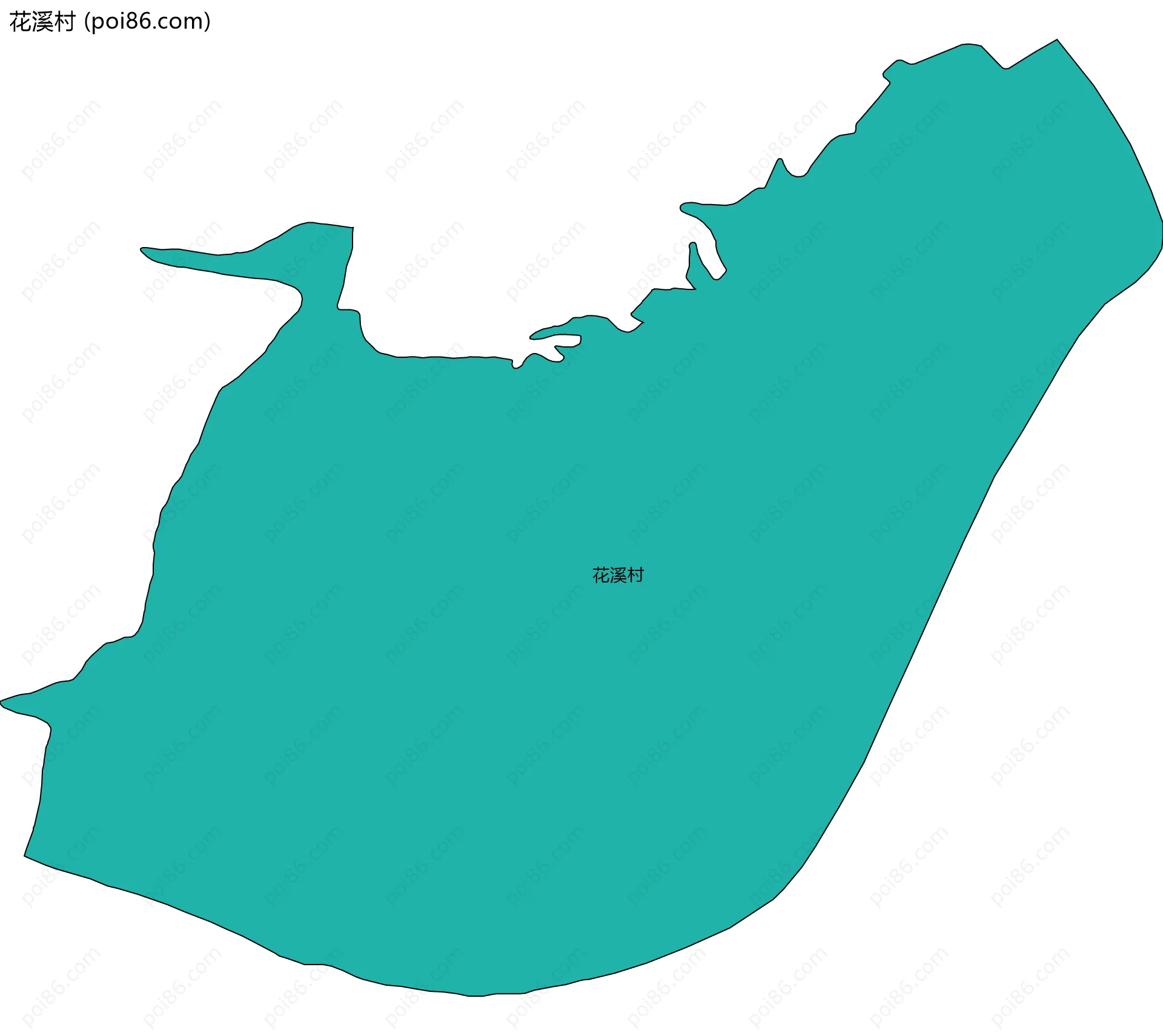 花溪村边界地图