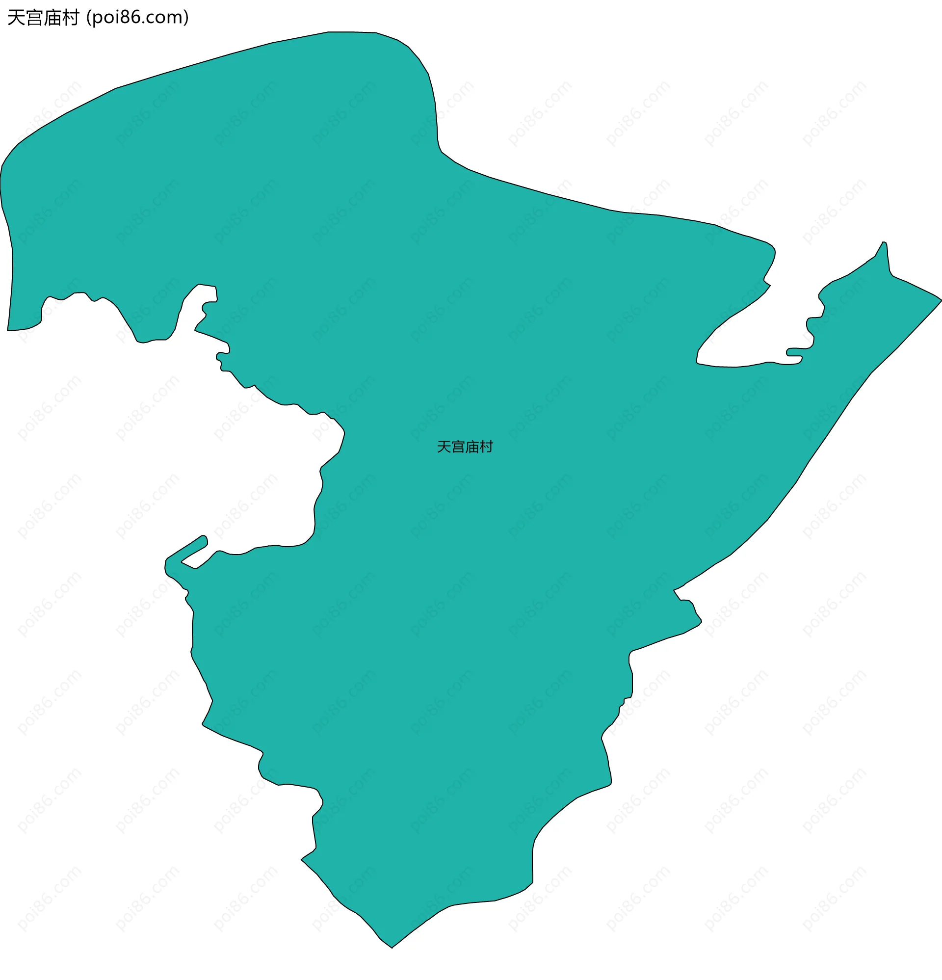 天宫庙村边界地图