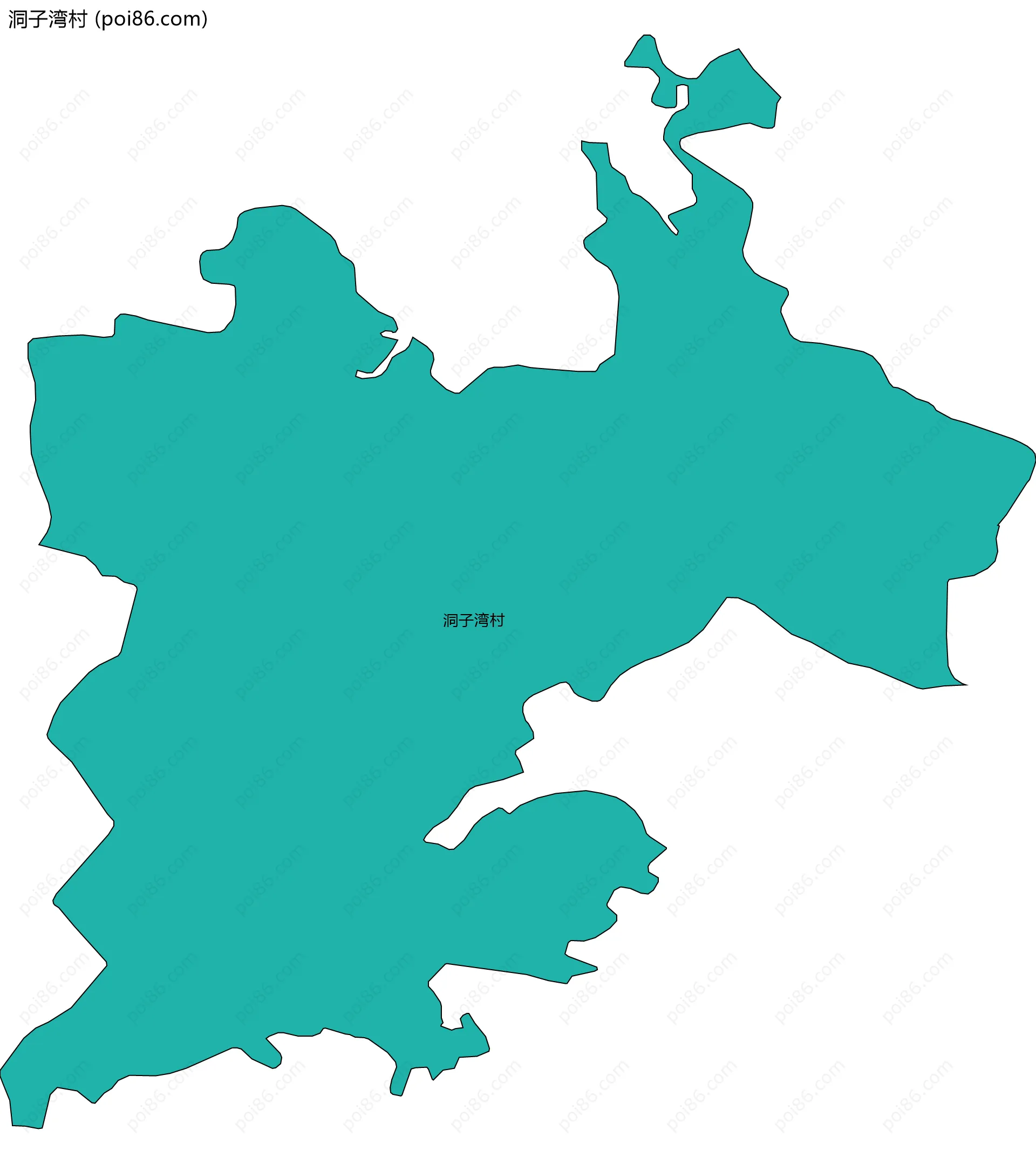 洞子湾村边界地图
