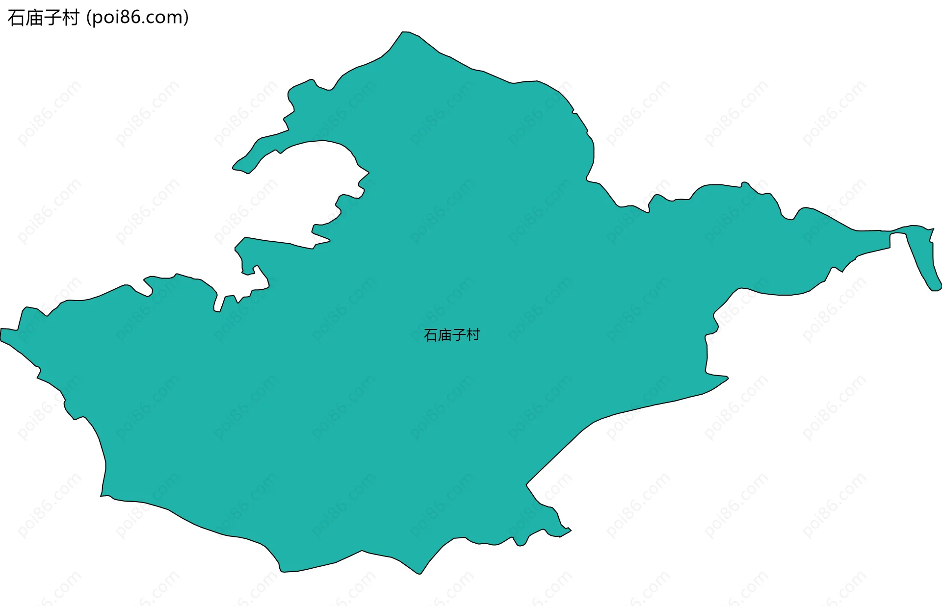 石庙子村边界地图