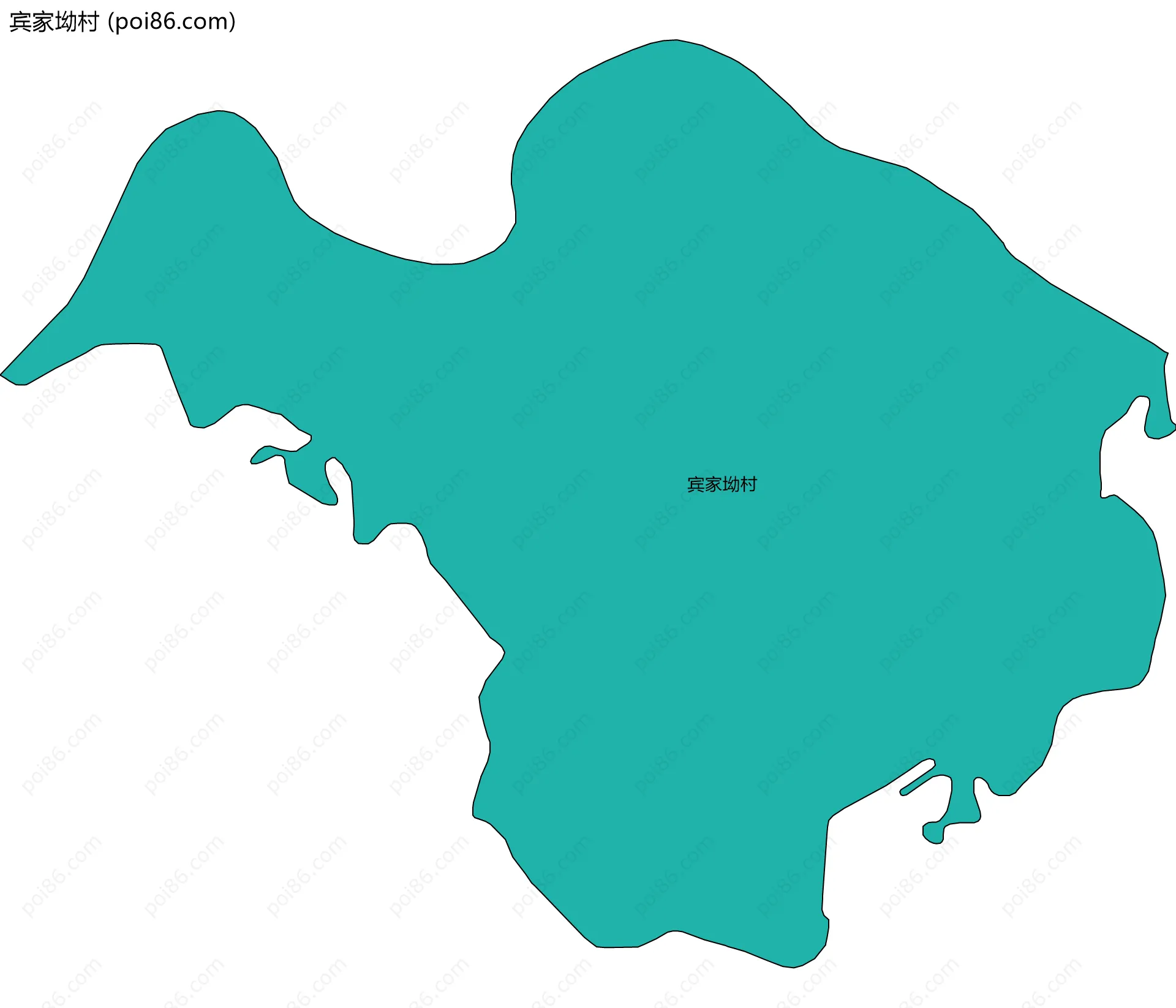 宾家坳村边界地图