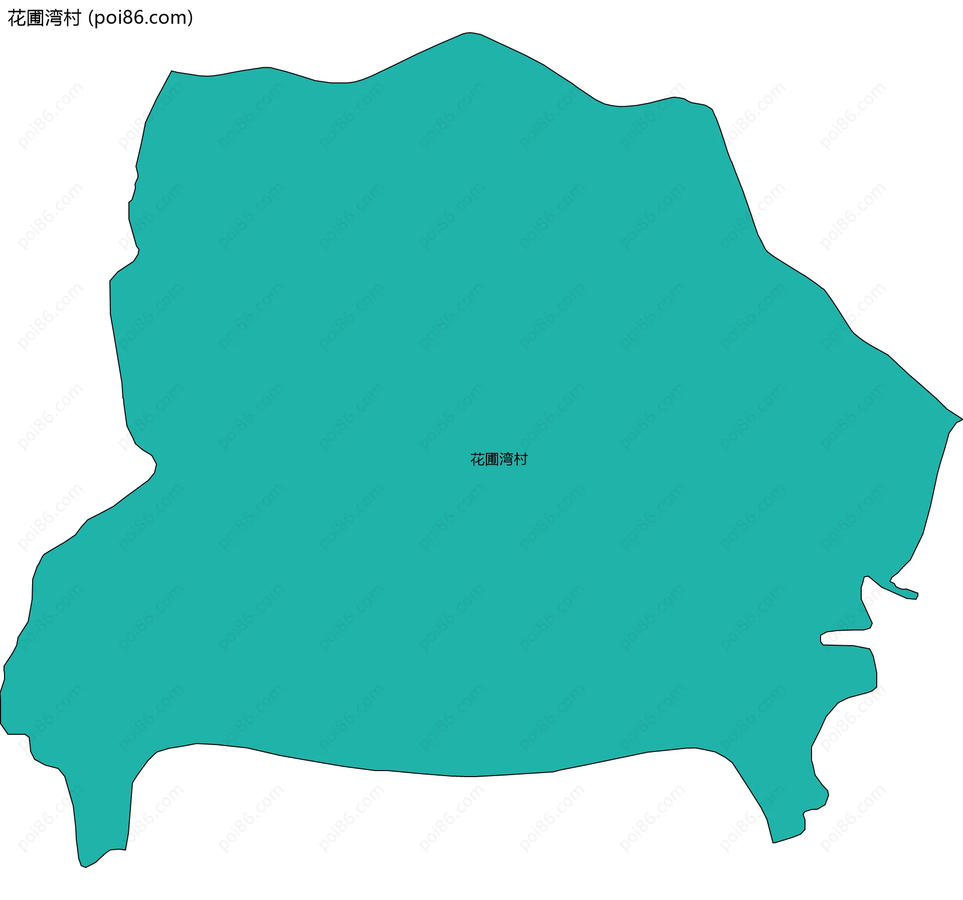 花圃湾村边界地图