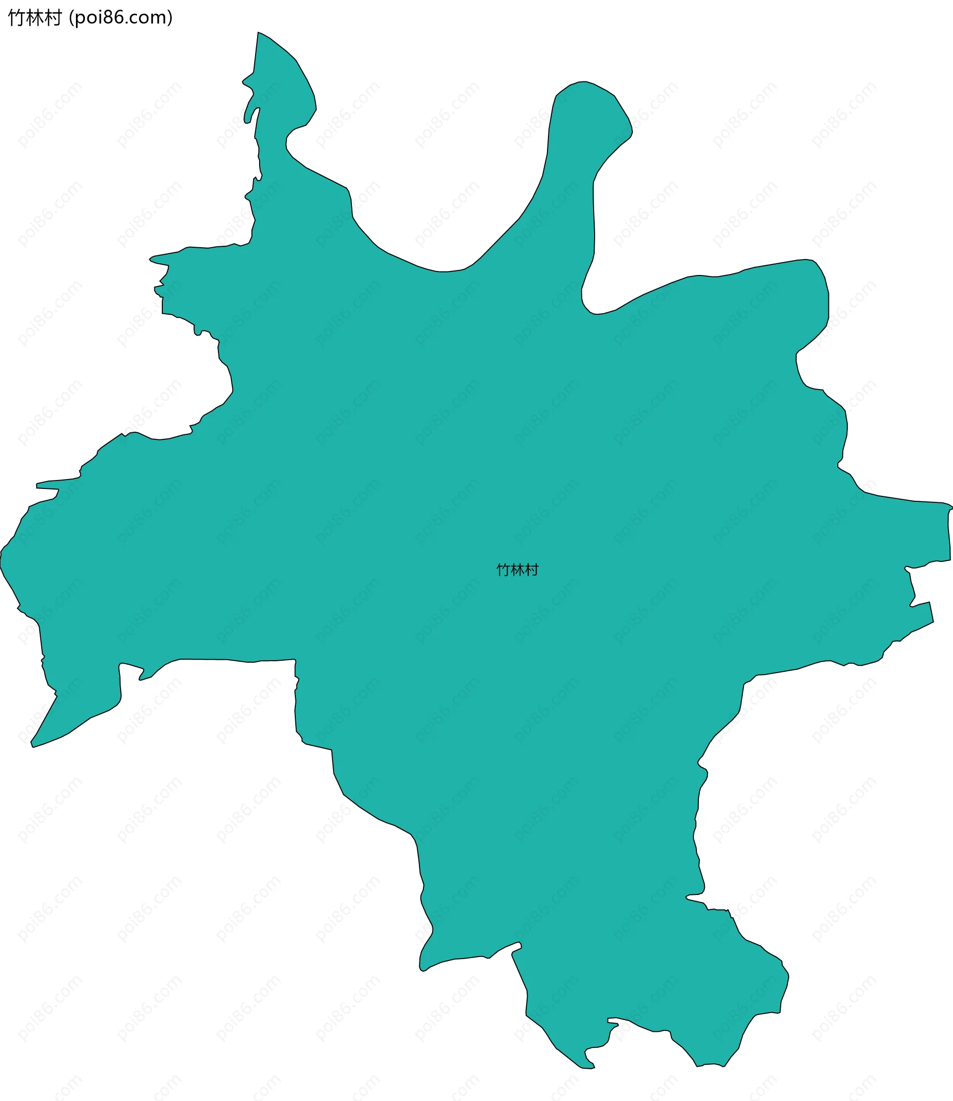 竹林村边界地图