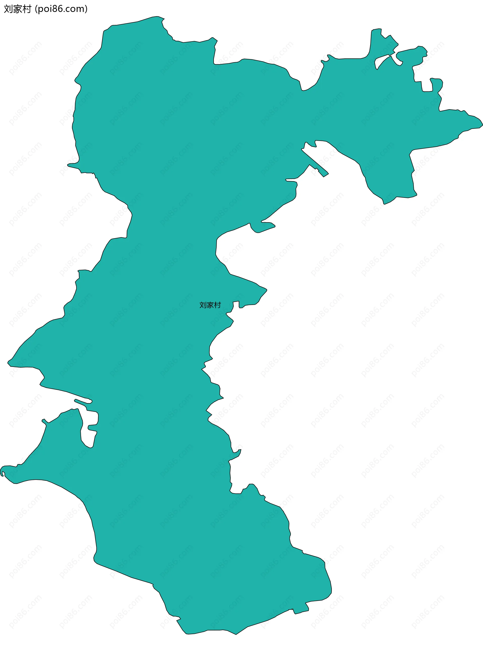 刘家村边界地图