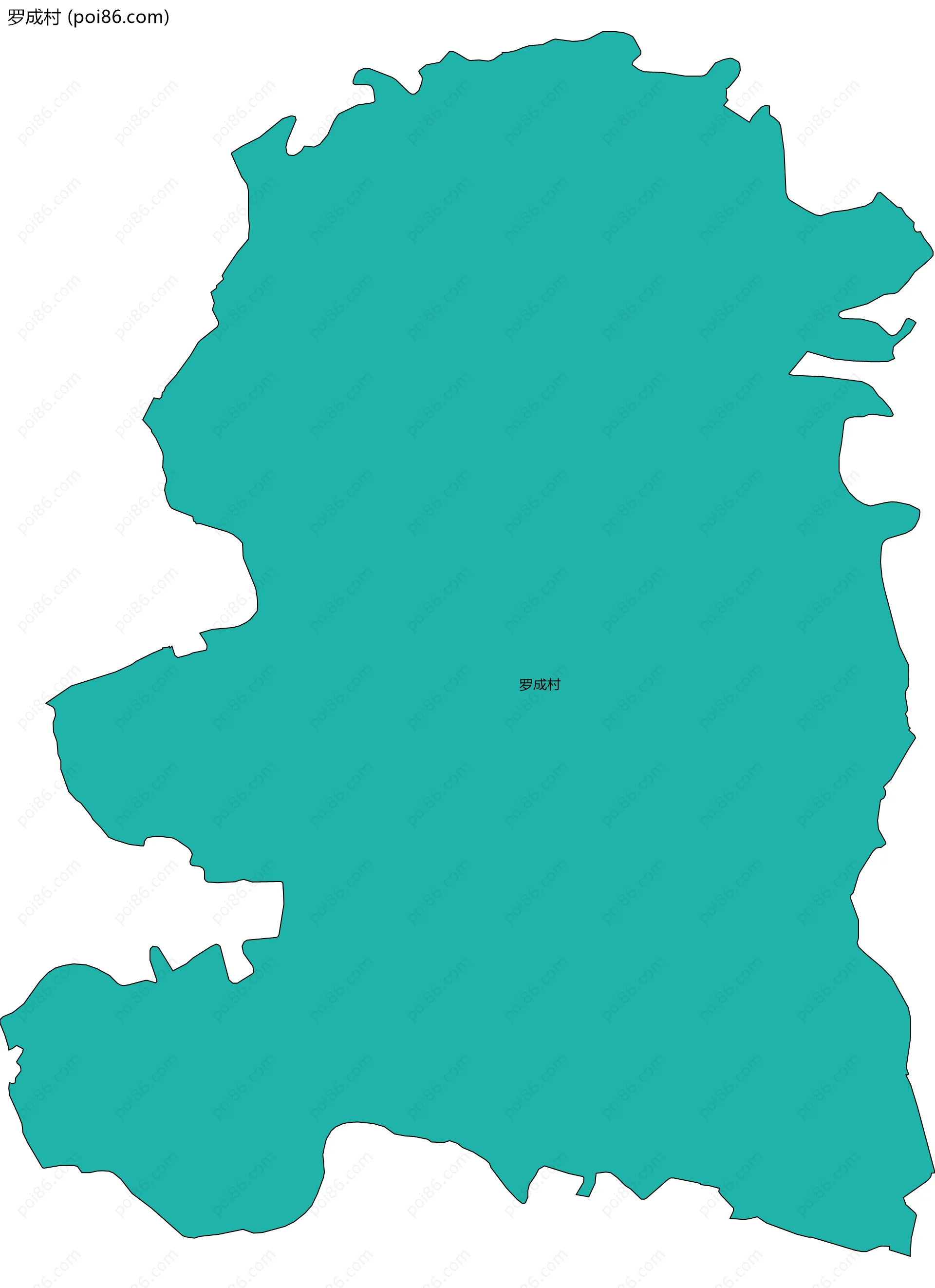 罗成村边界地图