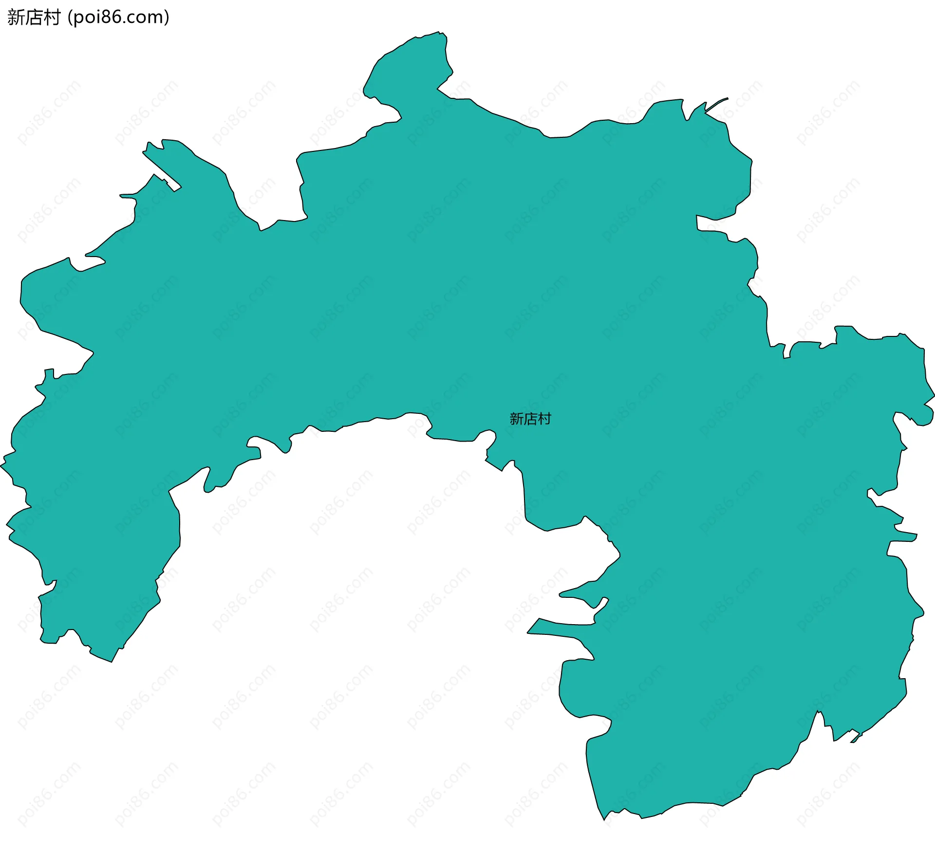 新店村边界地图