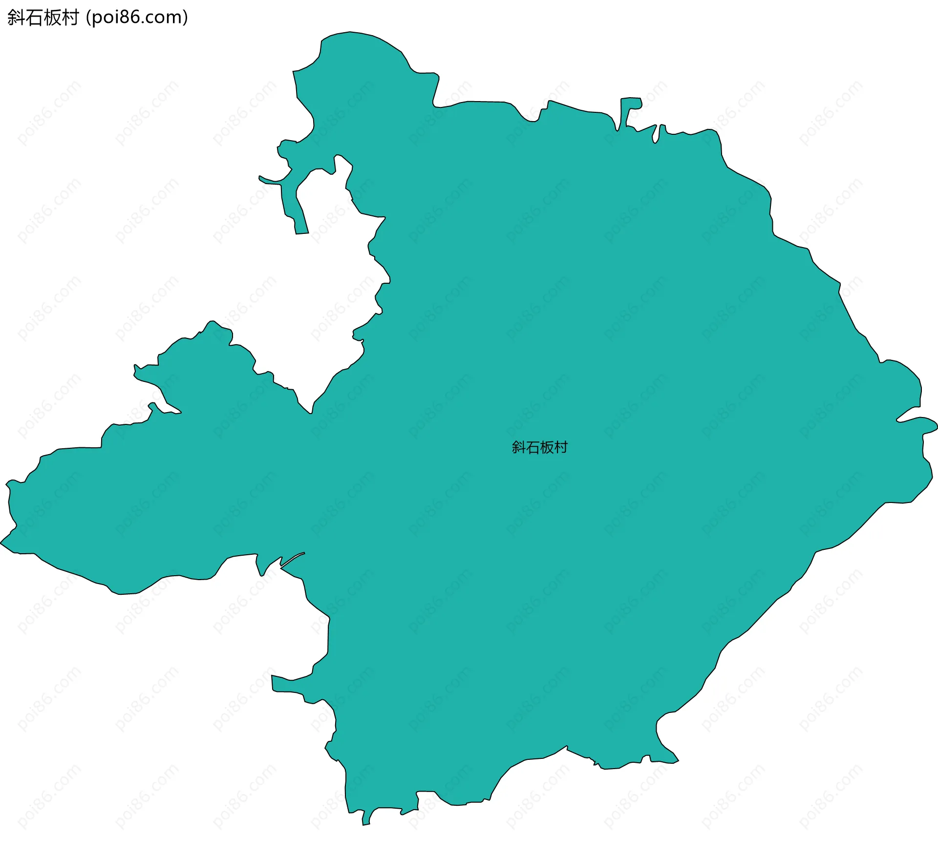 斜石板村边界地图