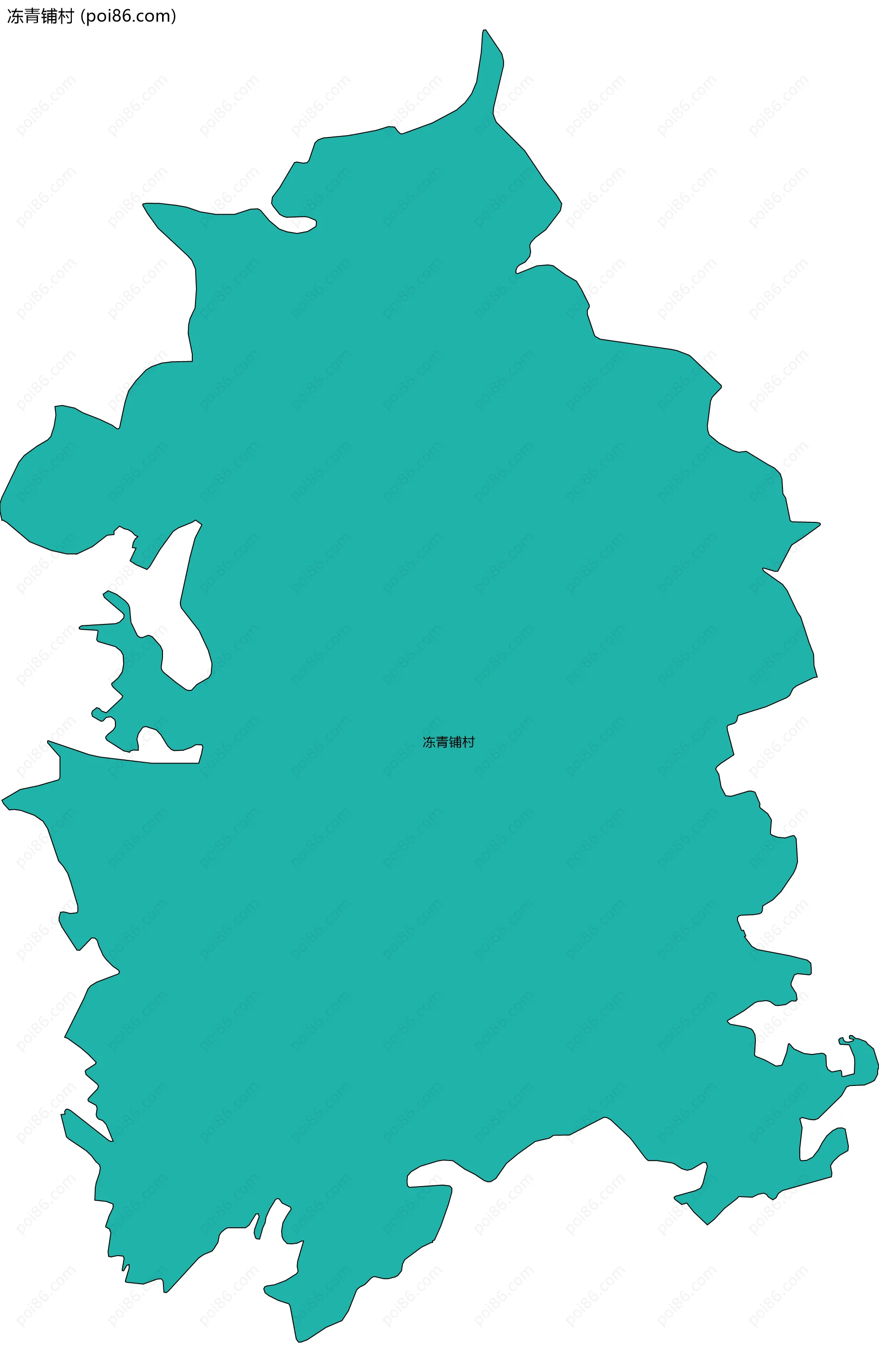 冻青铺村边界地图
