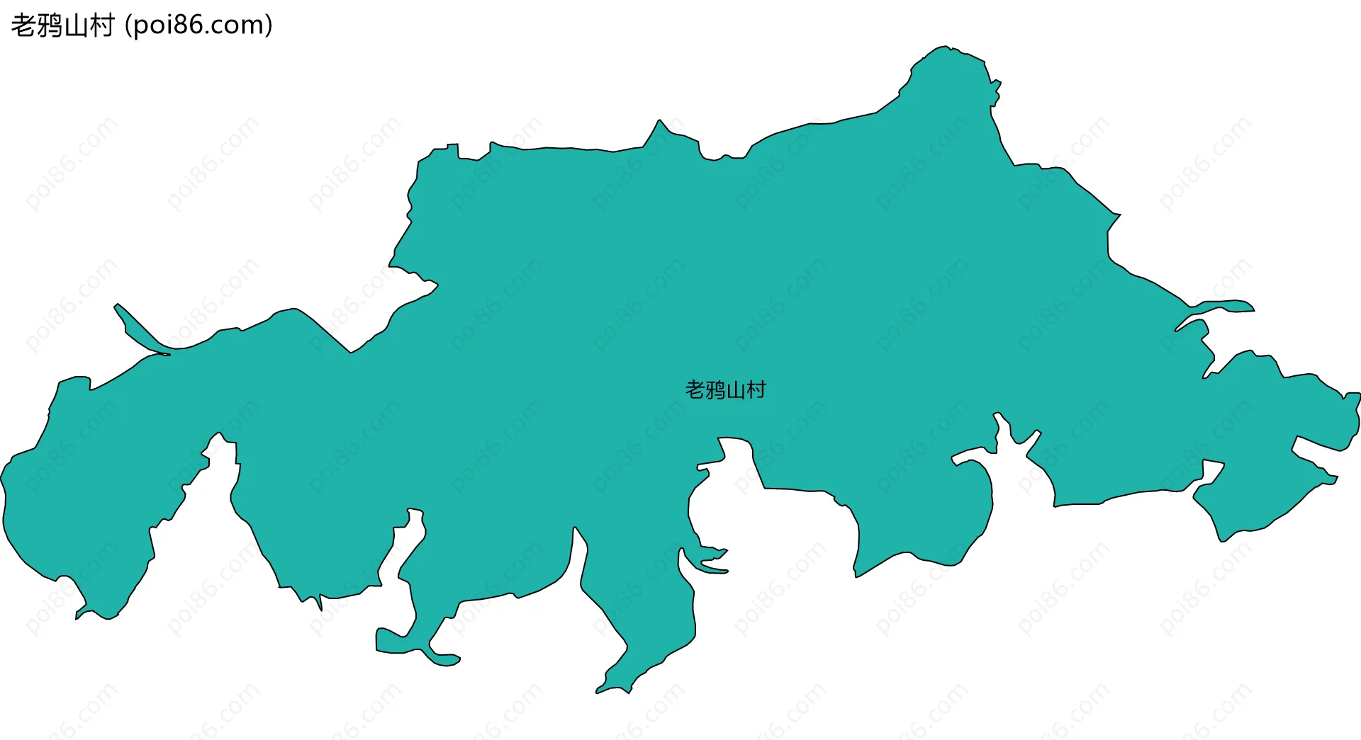 老鸦山村边界地图