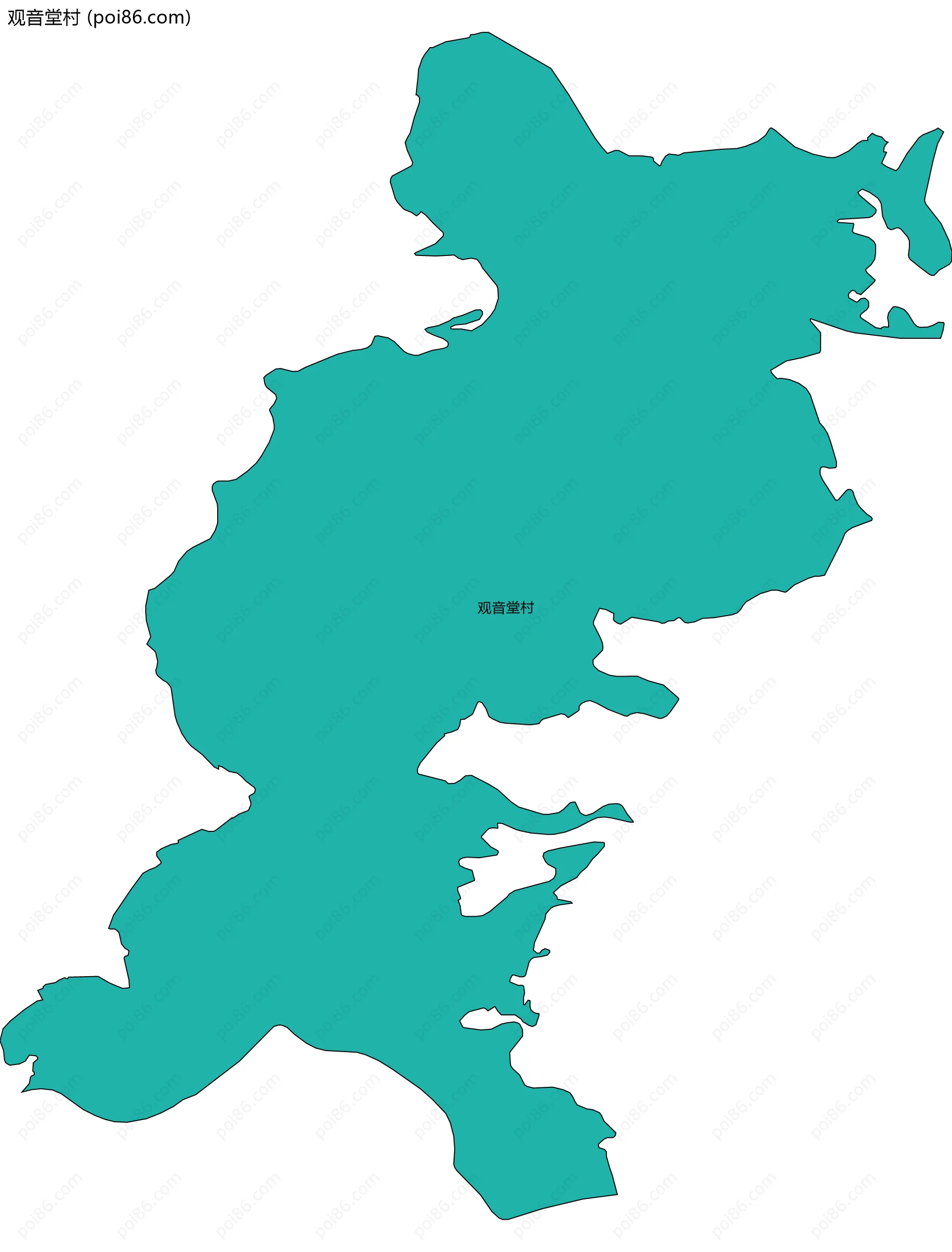 观音堂村边界地图