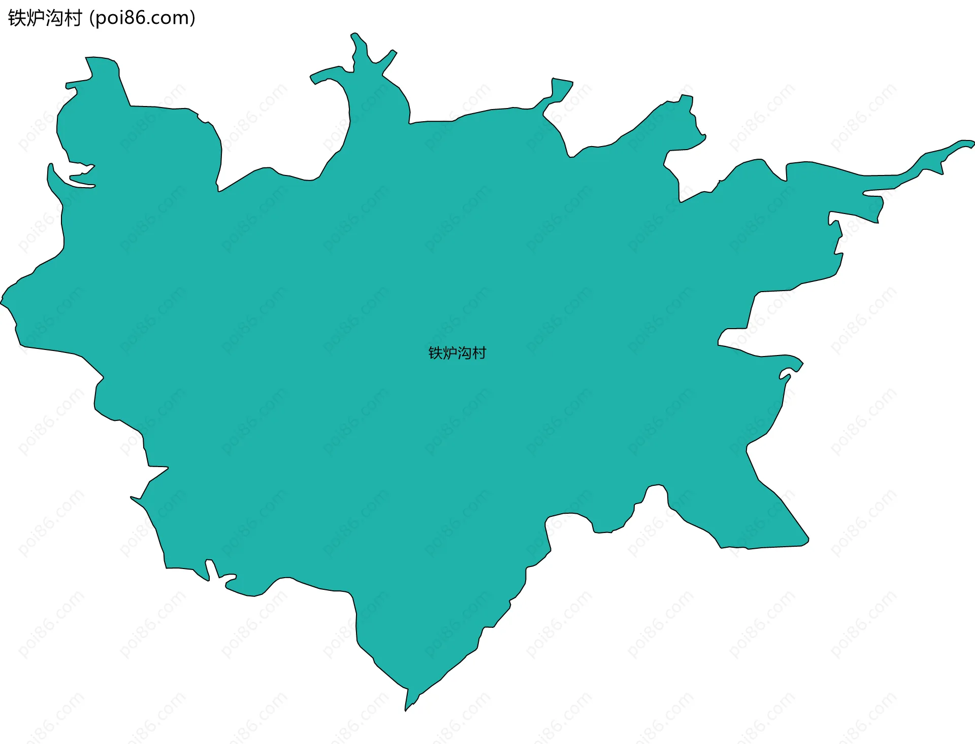 铁炉沟村边界地图