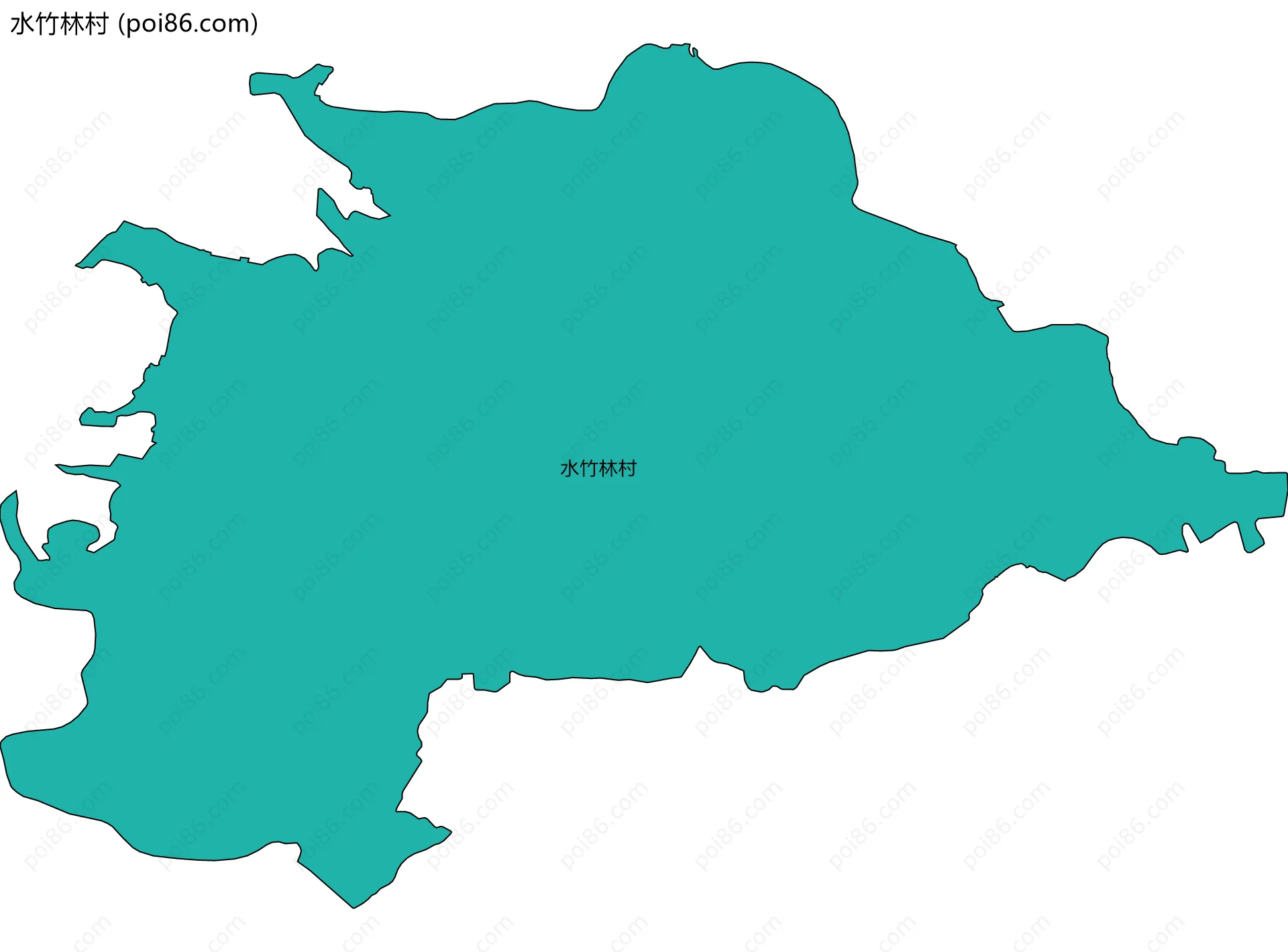 水竹林村边界地图