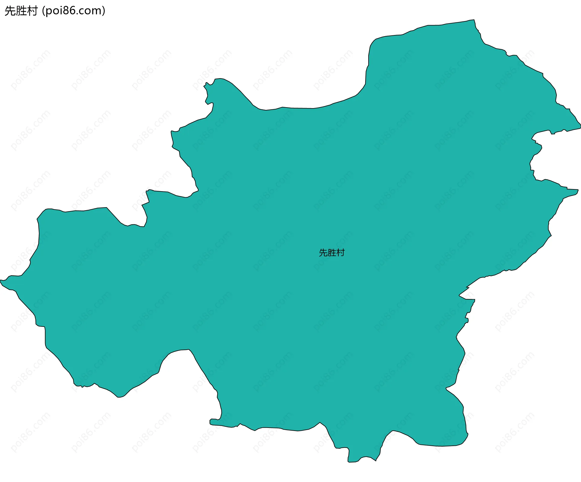 先胜村边界地图