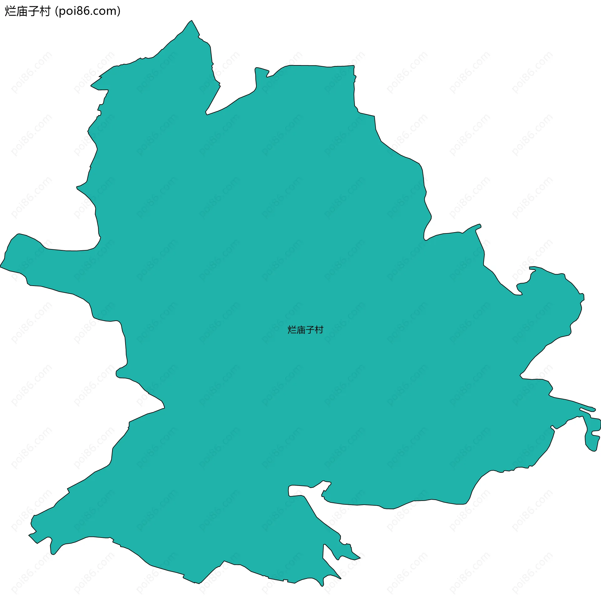 烂庙子村边界地图