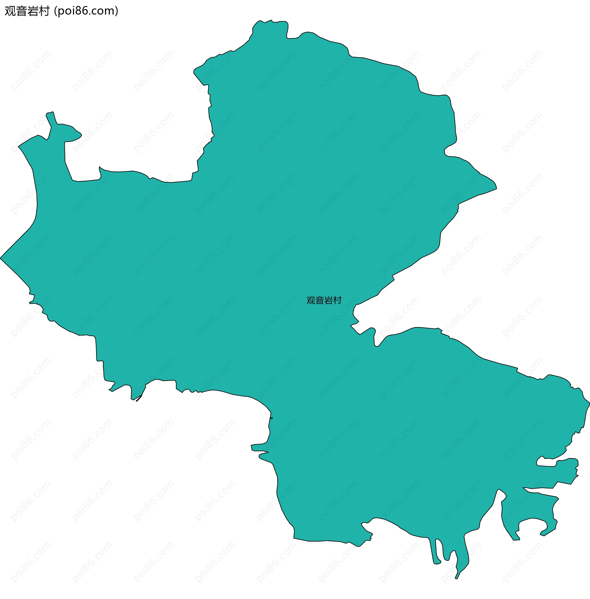 观音岩村边界地图