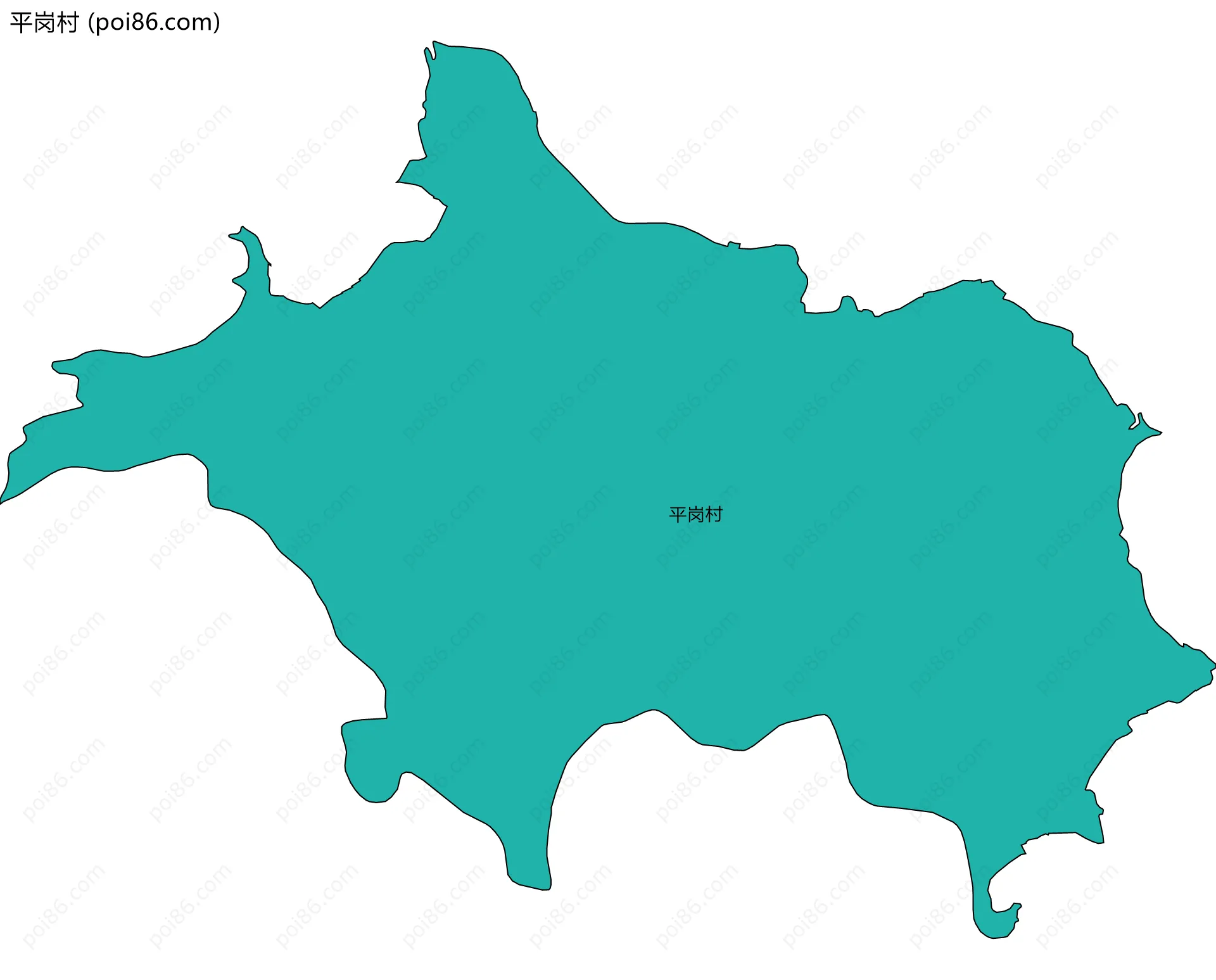 平岗村边界地图