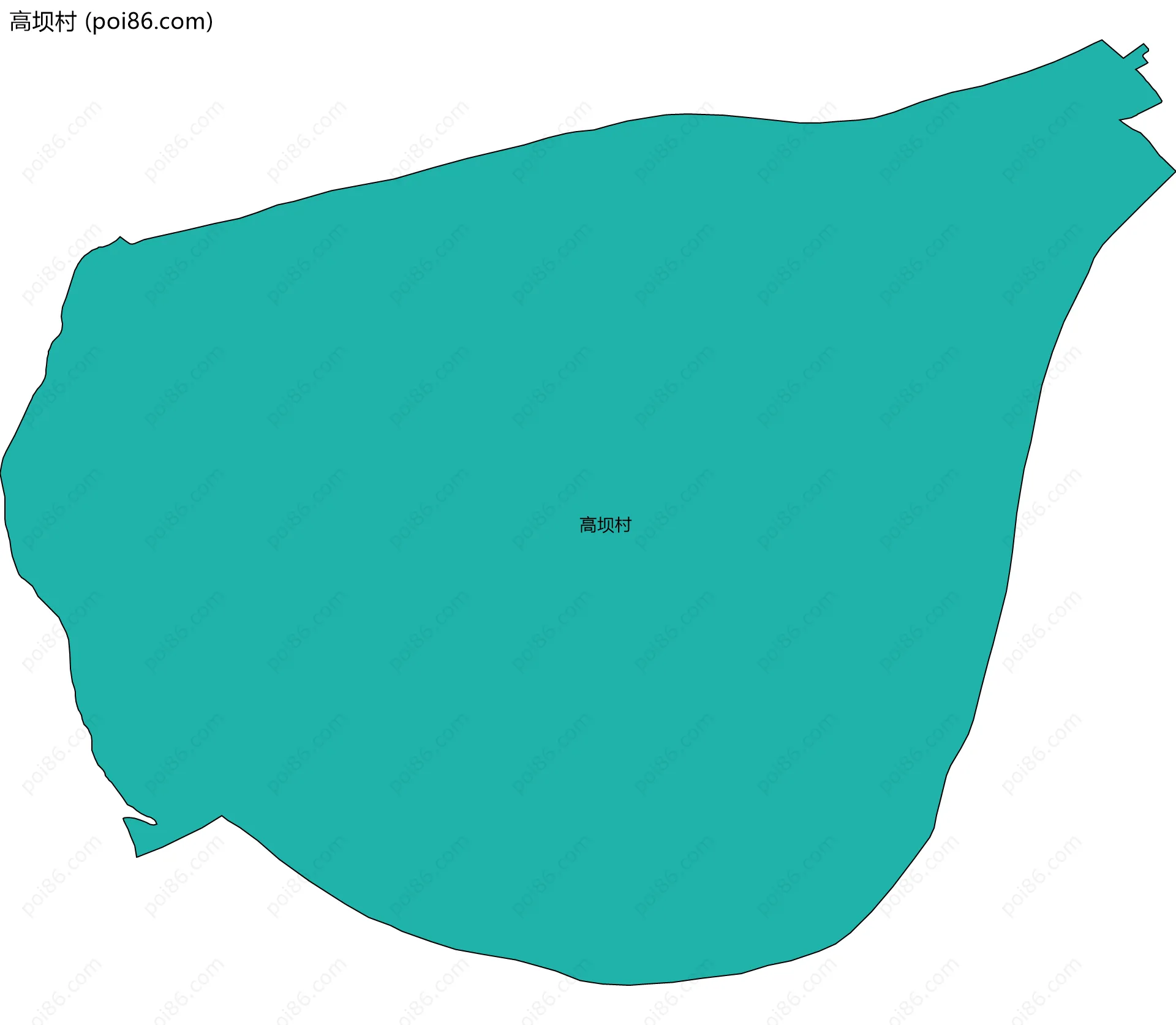 高坝村边界地图