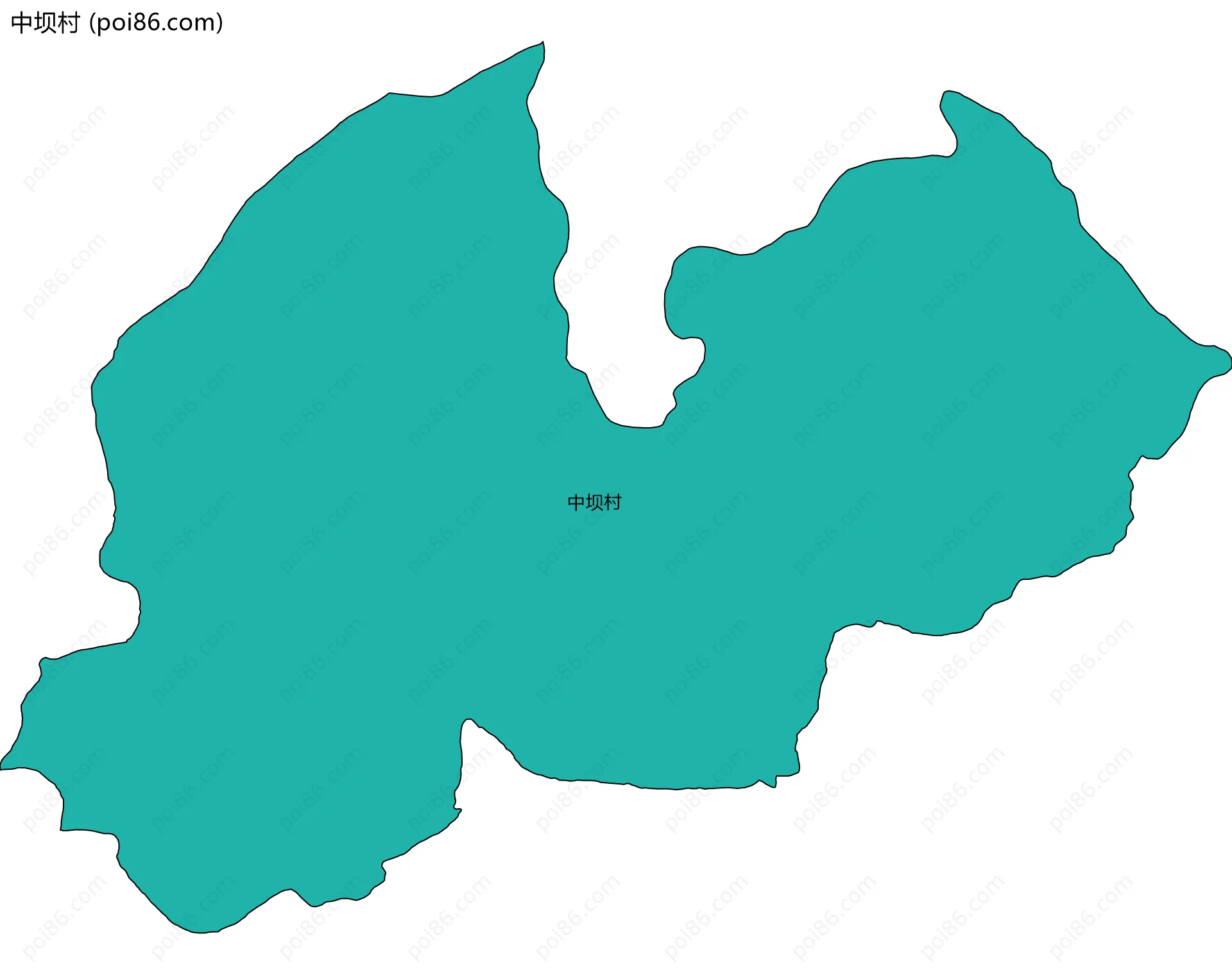 中坝村边界地图