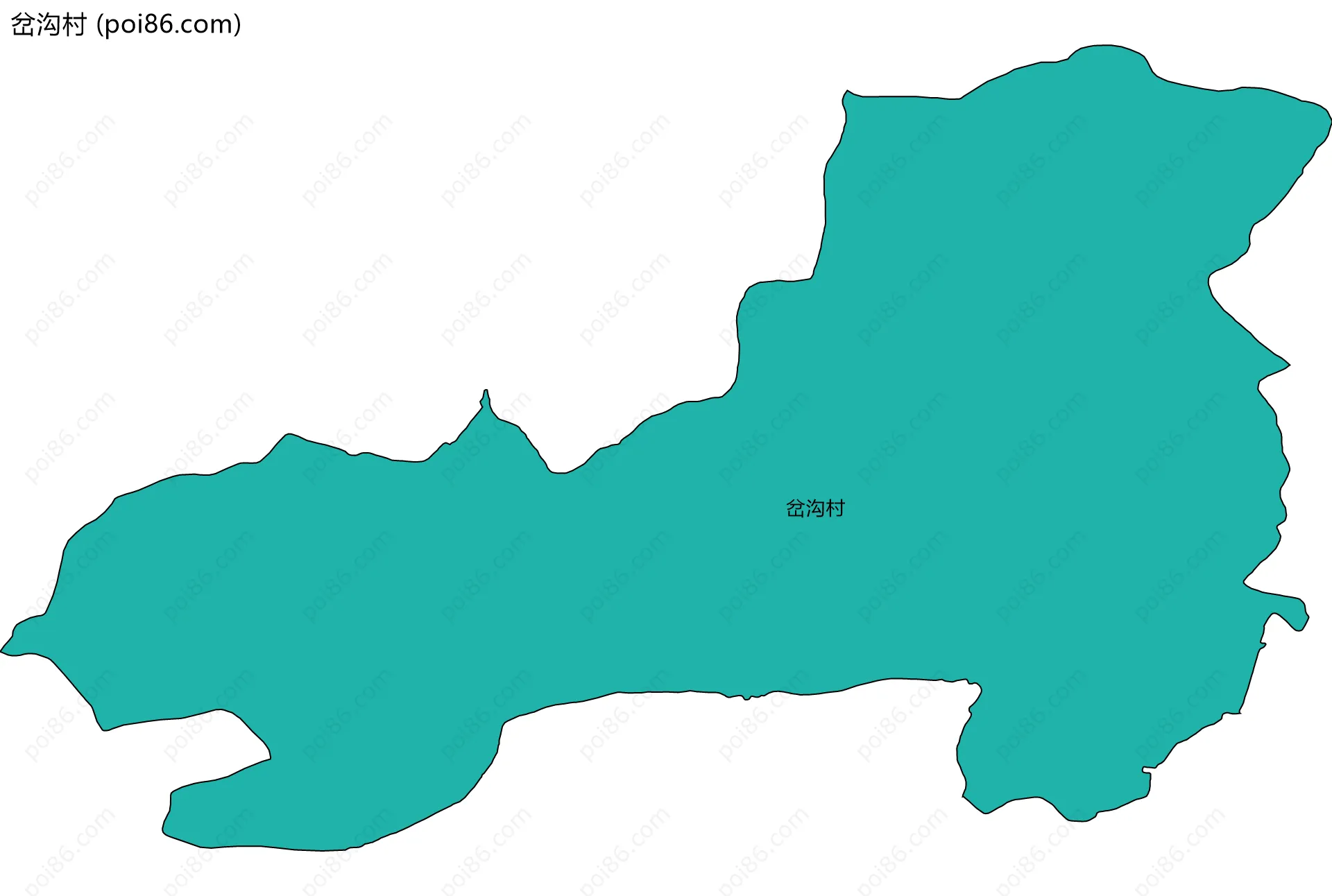 岔沟村边界地图