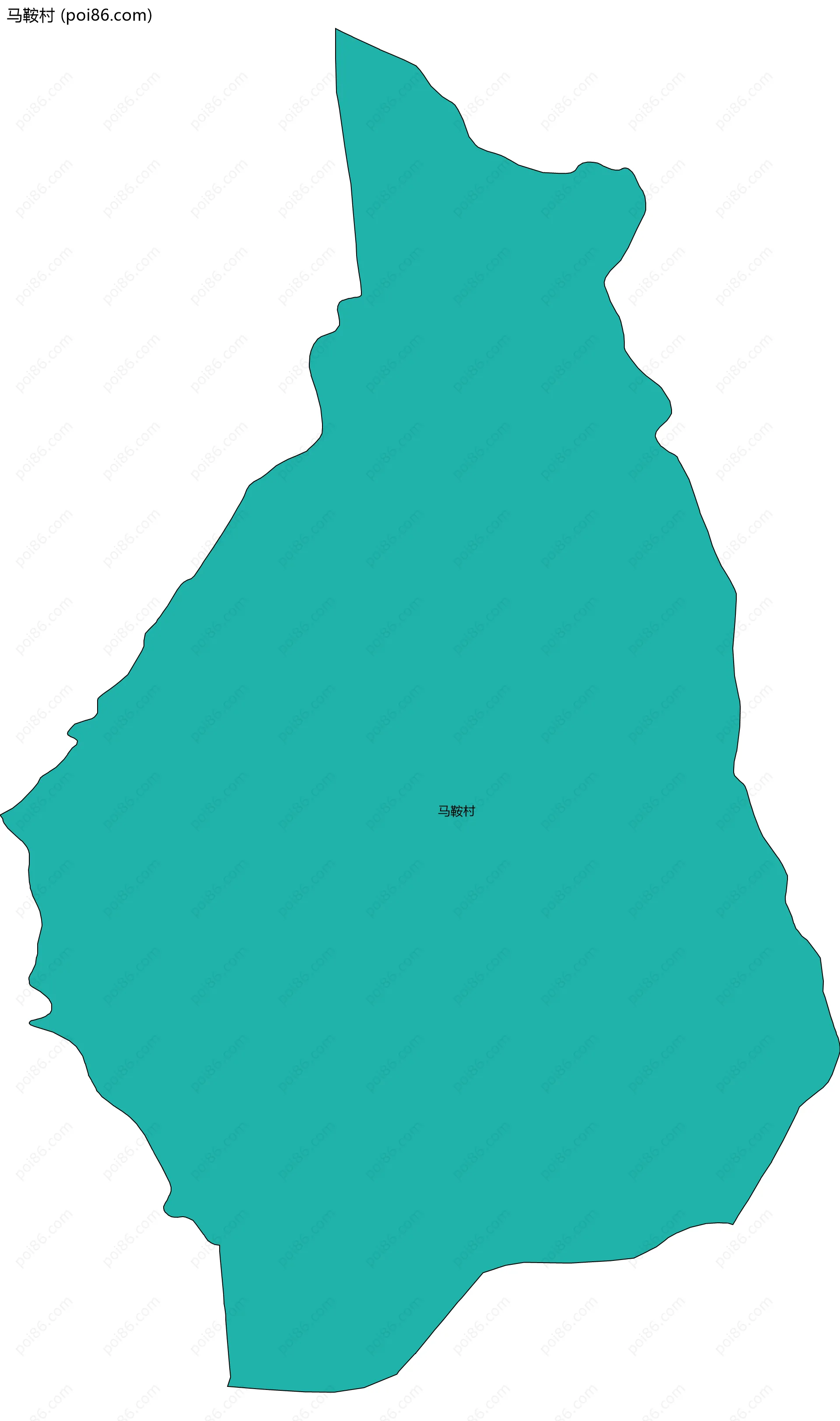 马鞍村边界地图