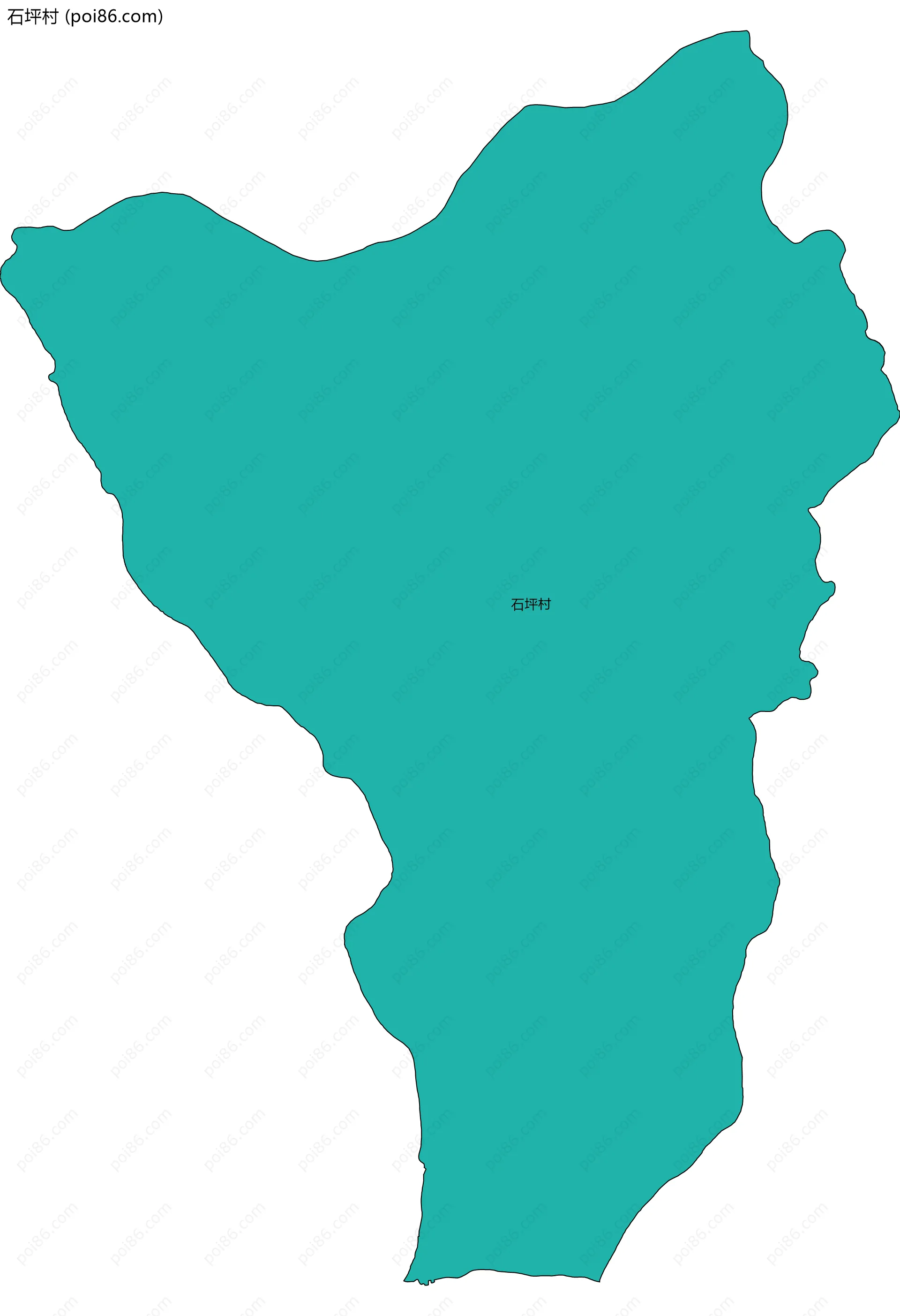 石坪村边界地图