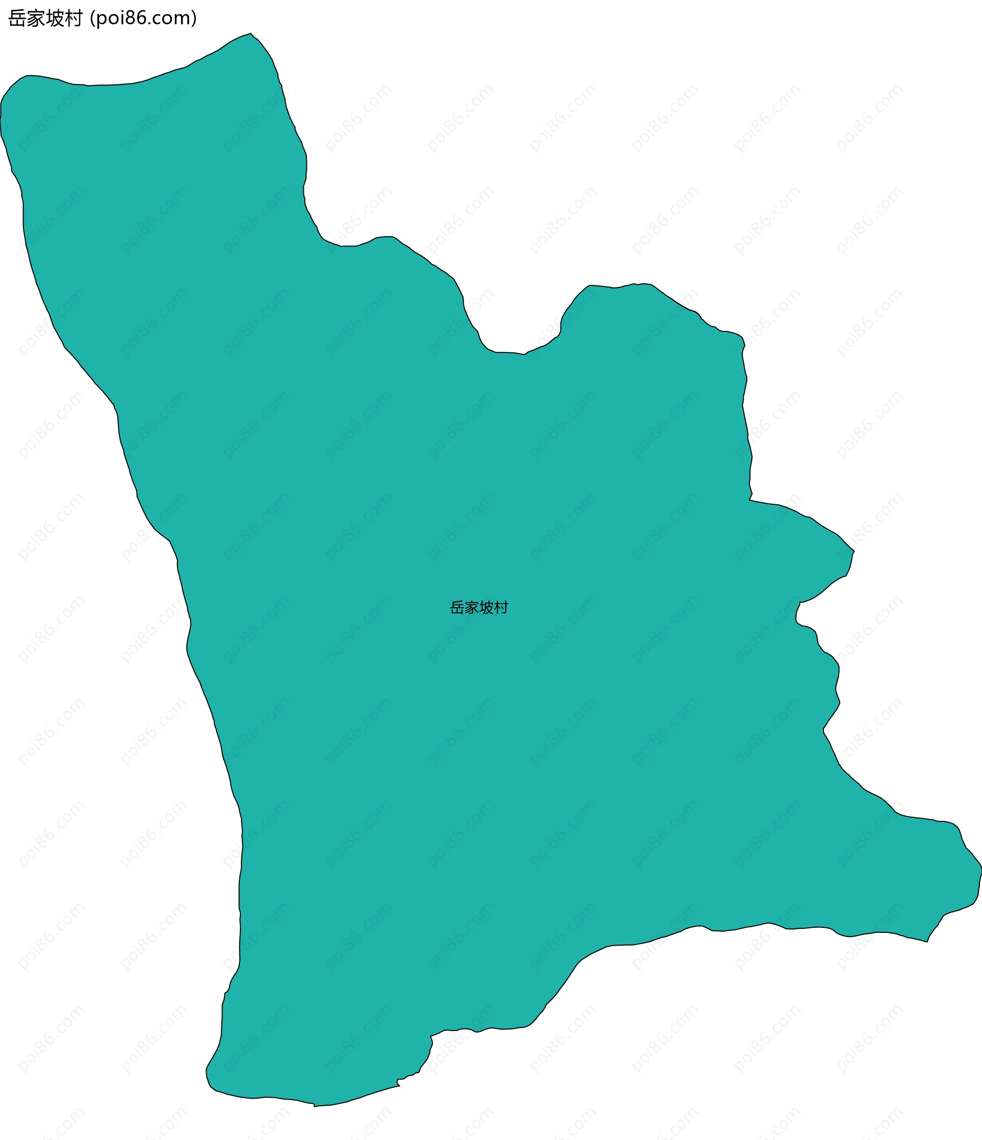 岳家坡村边界地图