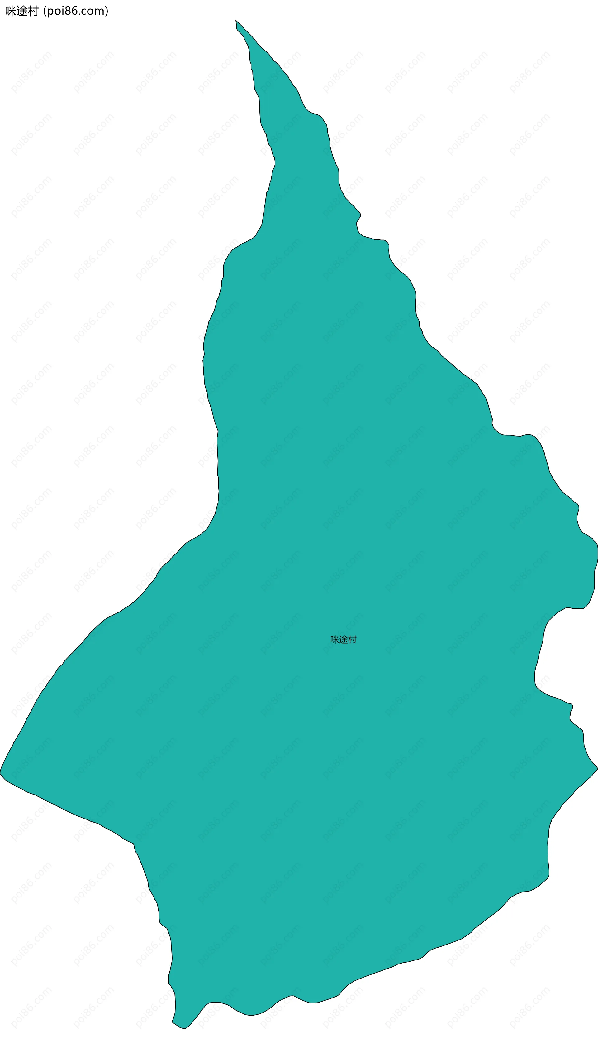 咪途村边界地图