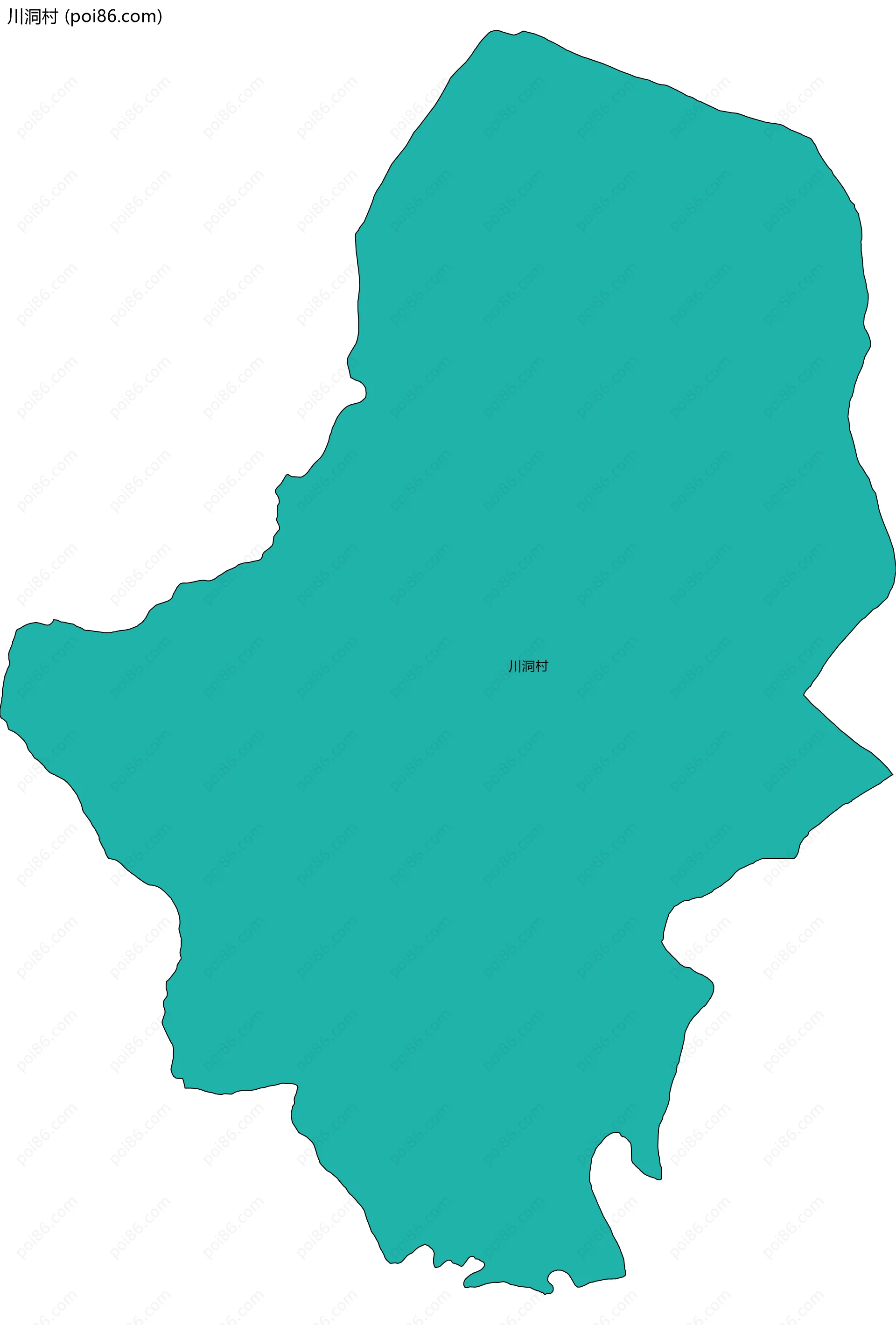 川洞村边界地图