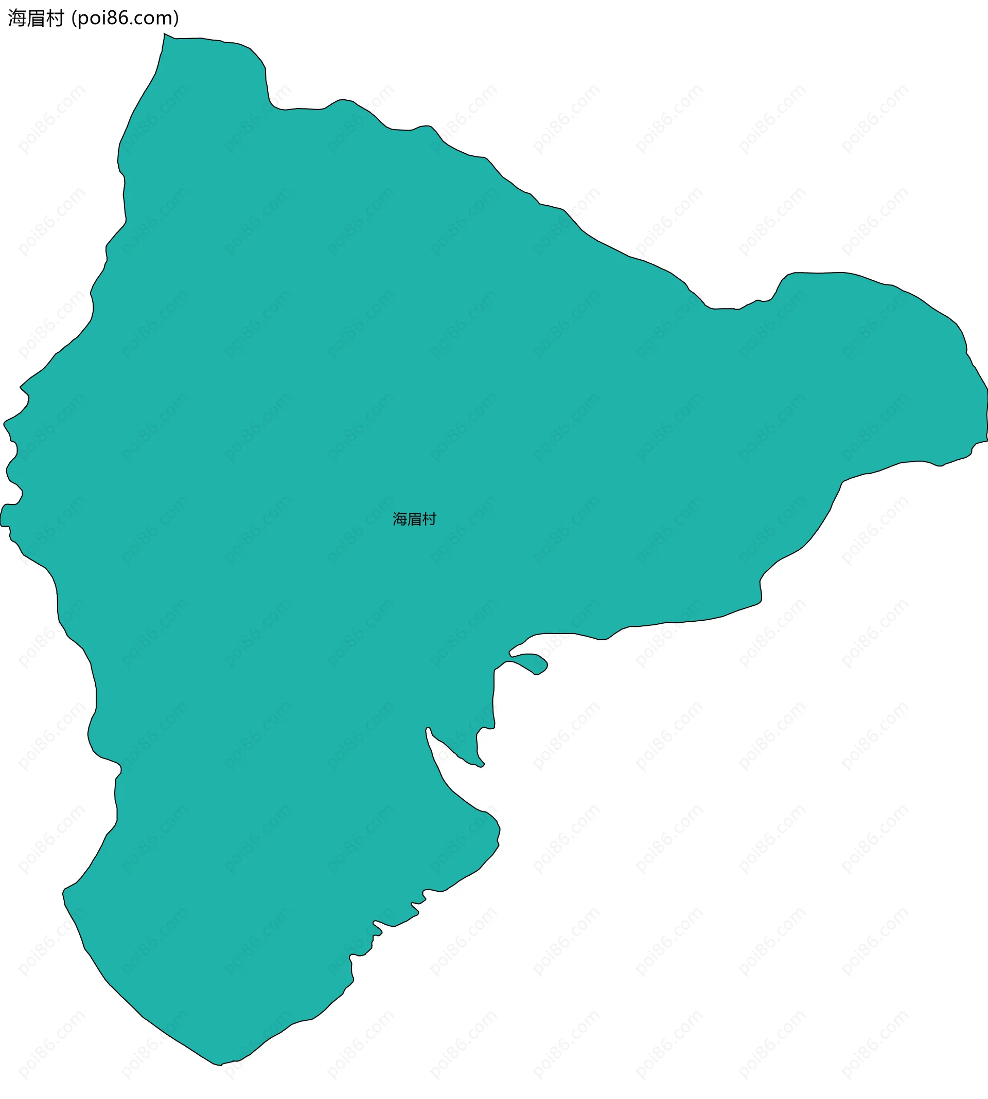 海眉村边界地图