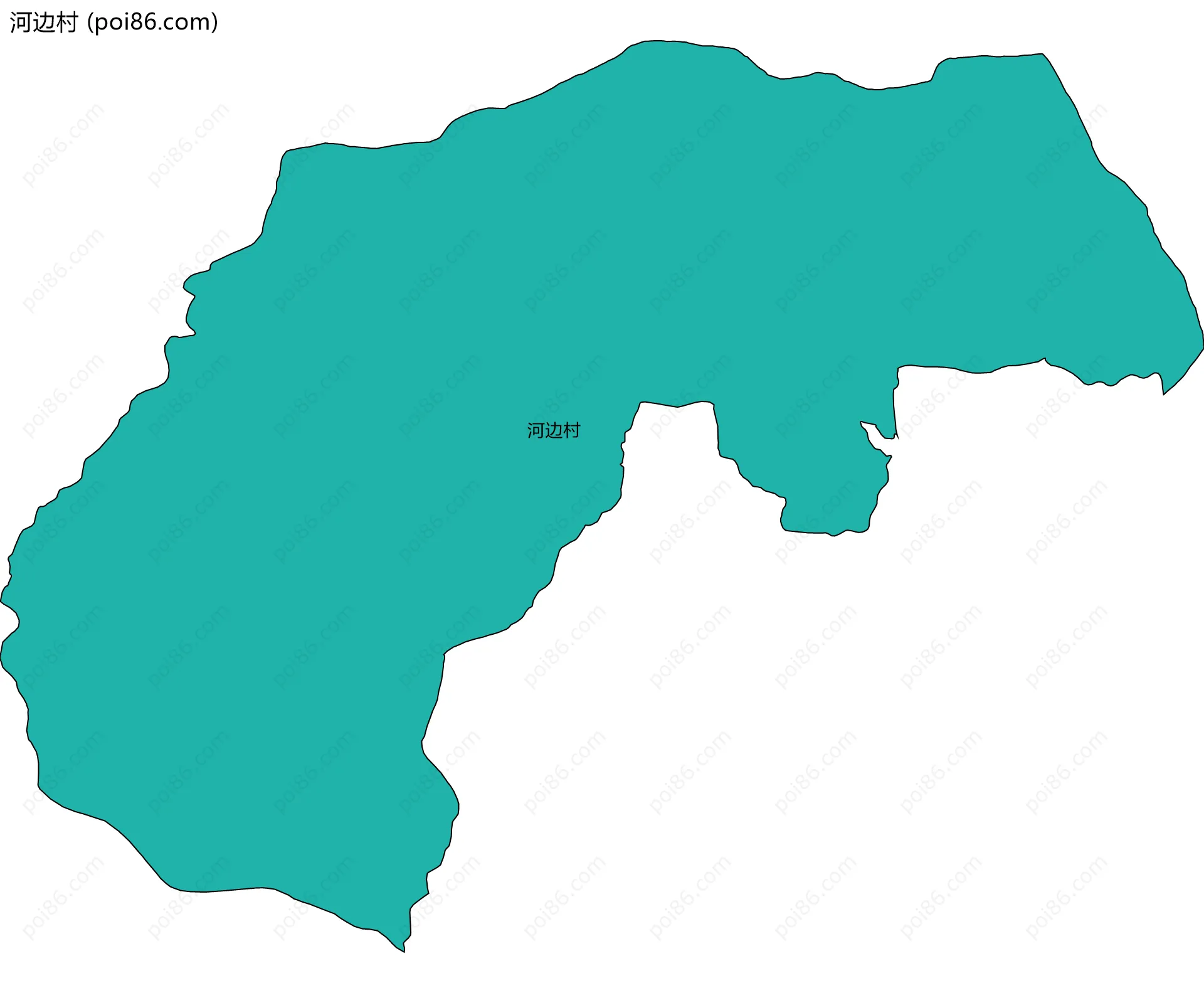 河边村边界地图