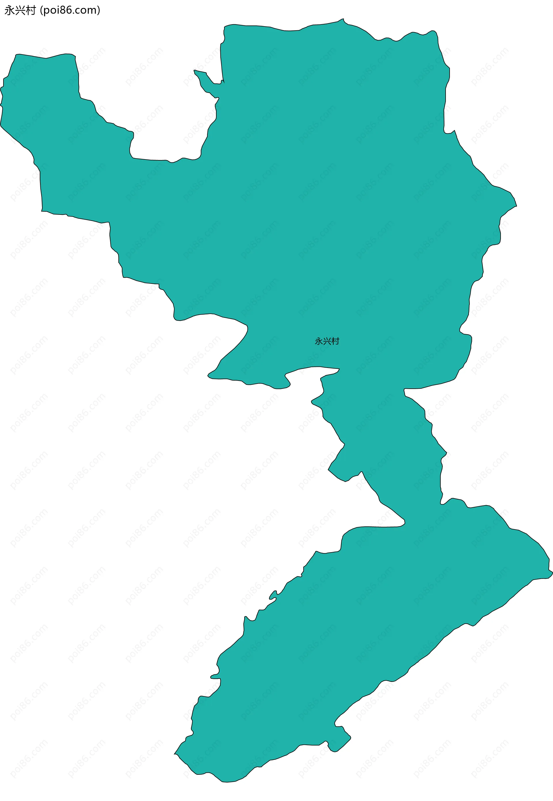 永兴村边界地图